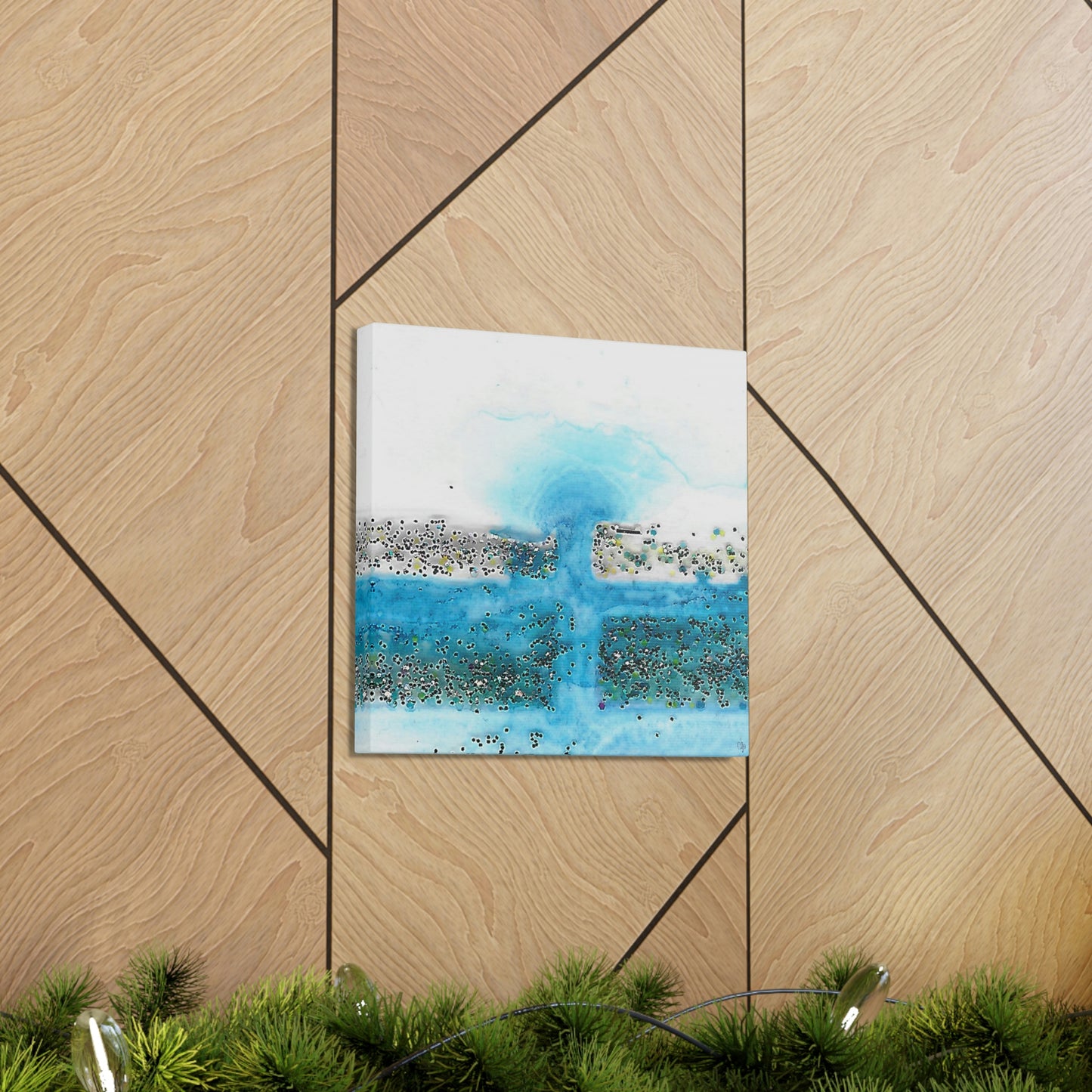 Fractal Blue 16 Canvas Print - Alja Design