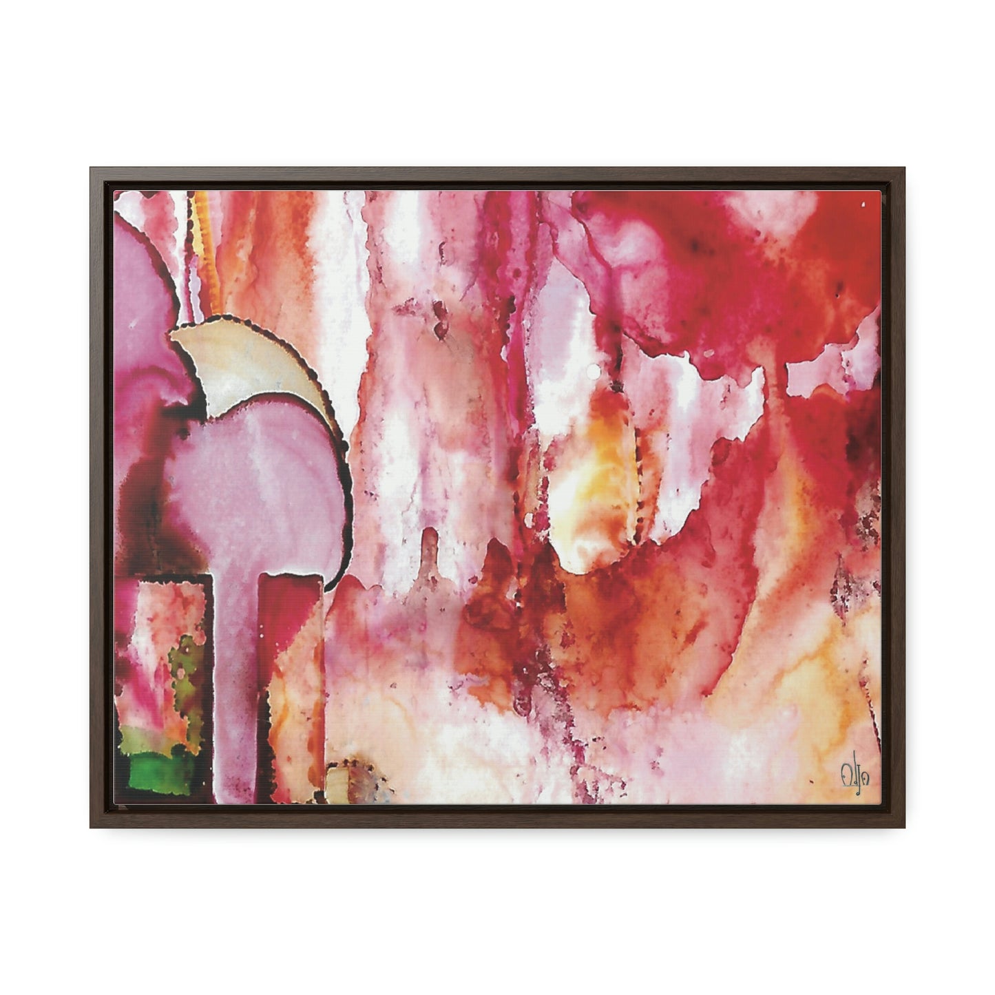 Off the Grid 6 Framed Canvas Print - Alja Design