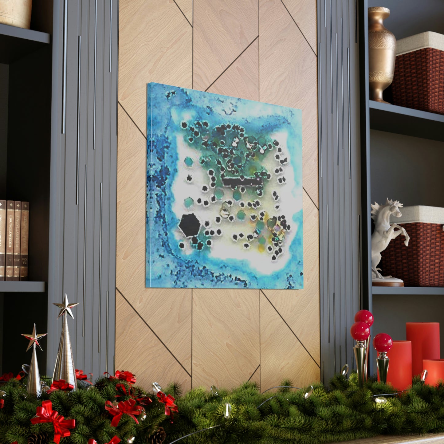 Fractal Blue 1 Canvas Print - Alja Design