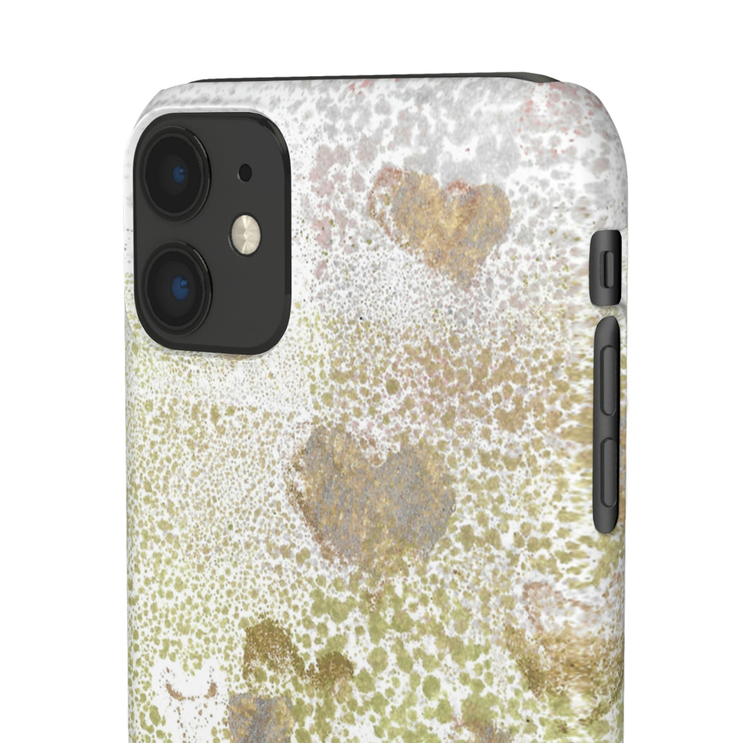 iPhone Samsung Galaxy Pixel5G Snap Case Phone Case Green Hearts - Alja Design