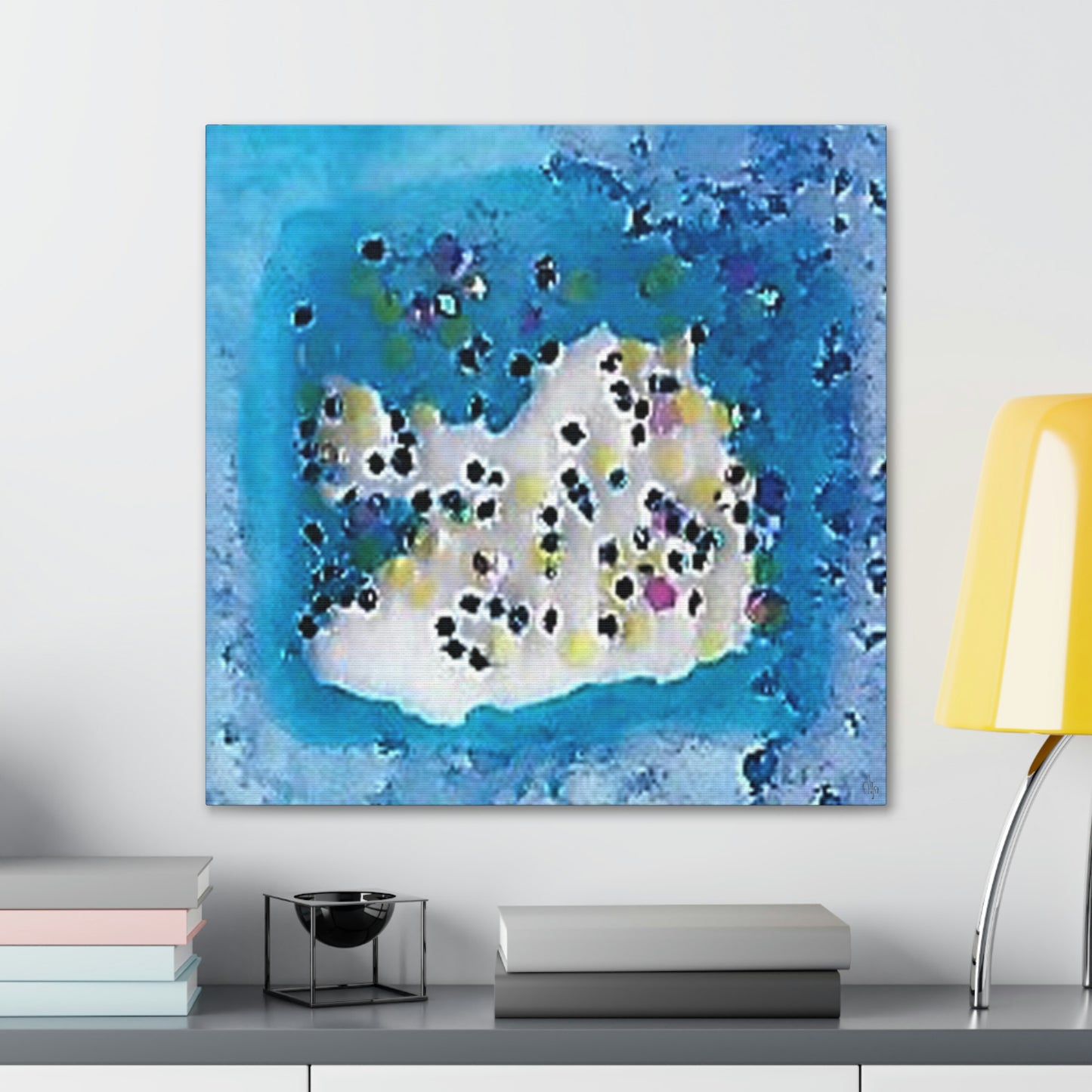 Fractal Blue 13 Canvas Print - Alja Design
