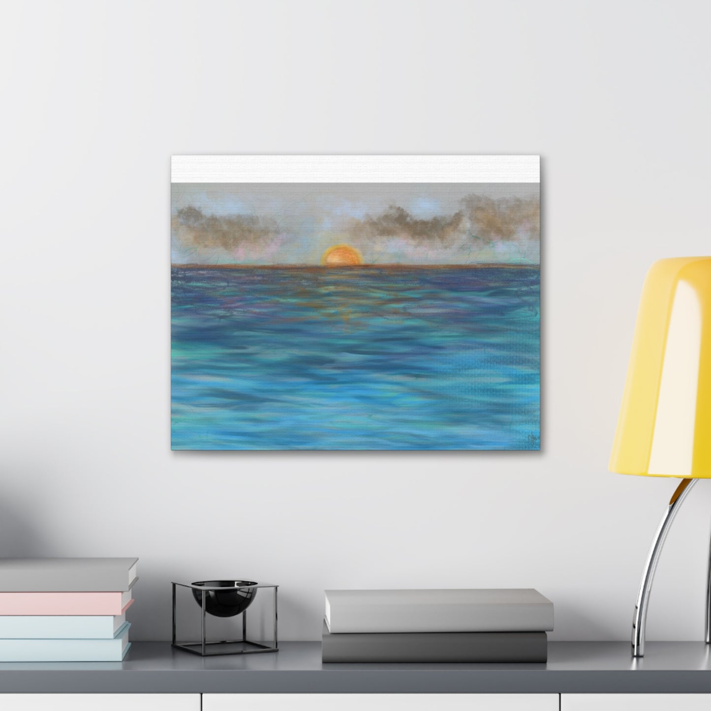 Blue Sunset Canvas Print - Alja Design