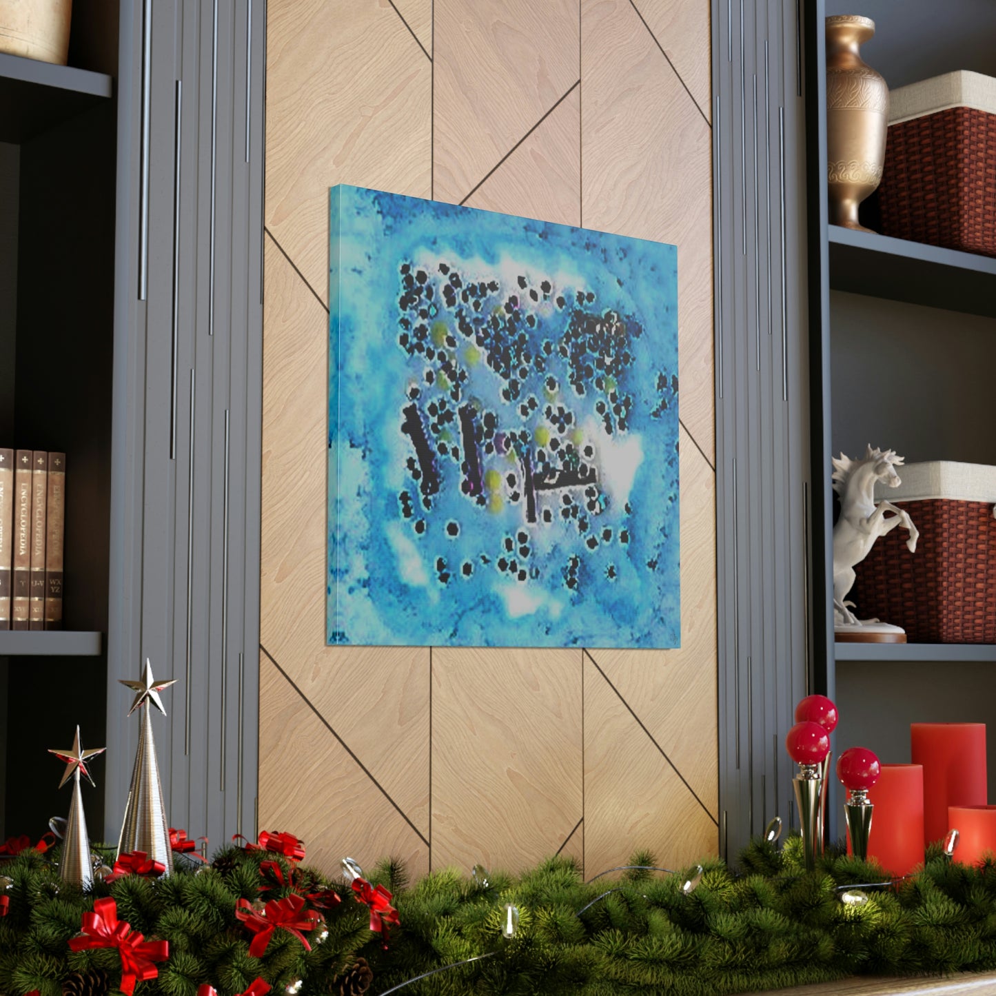 Fractal Blue 3 Canvas Print - Alja Design