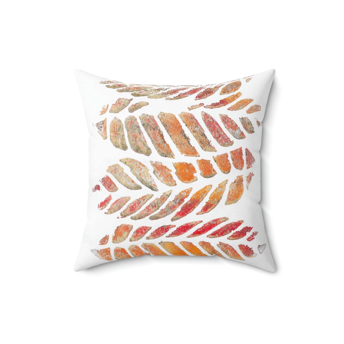 Fire Leaves Square Pillow - Alja Design