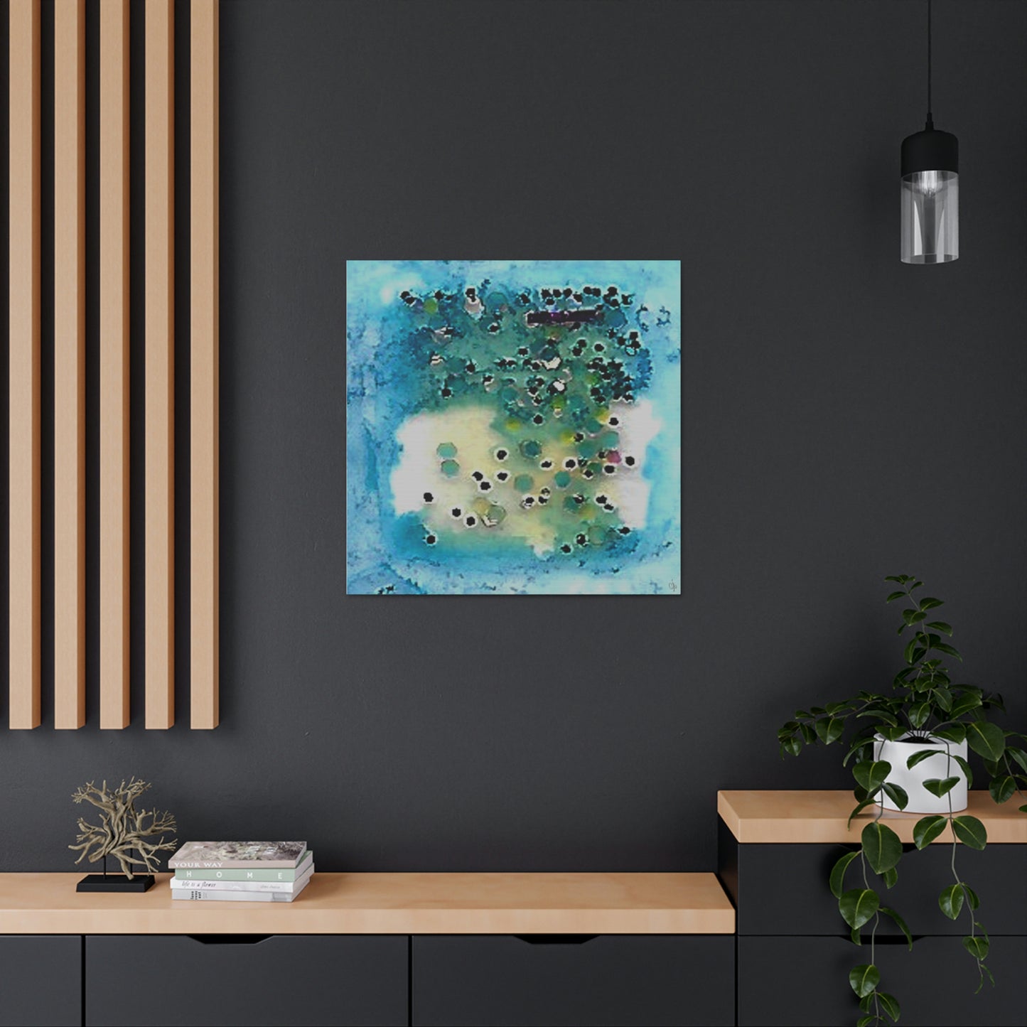 Fractal Blue 2 Canvas Print - Alja Design