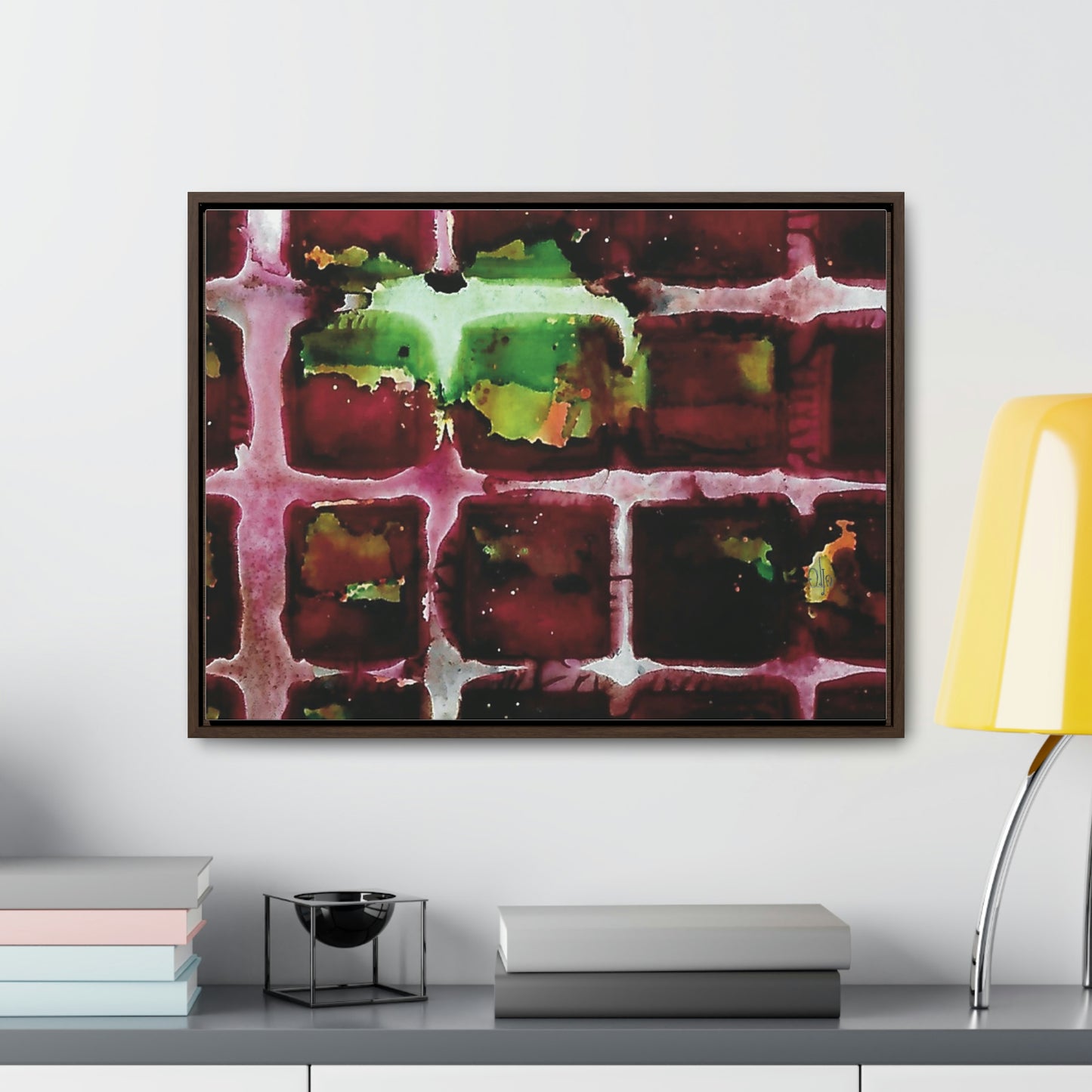 Off the Grid 7 Framed Canvas Print - Alja Design