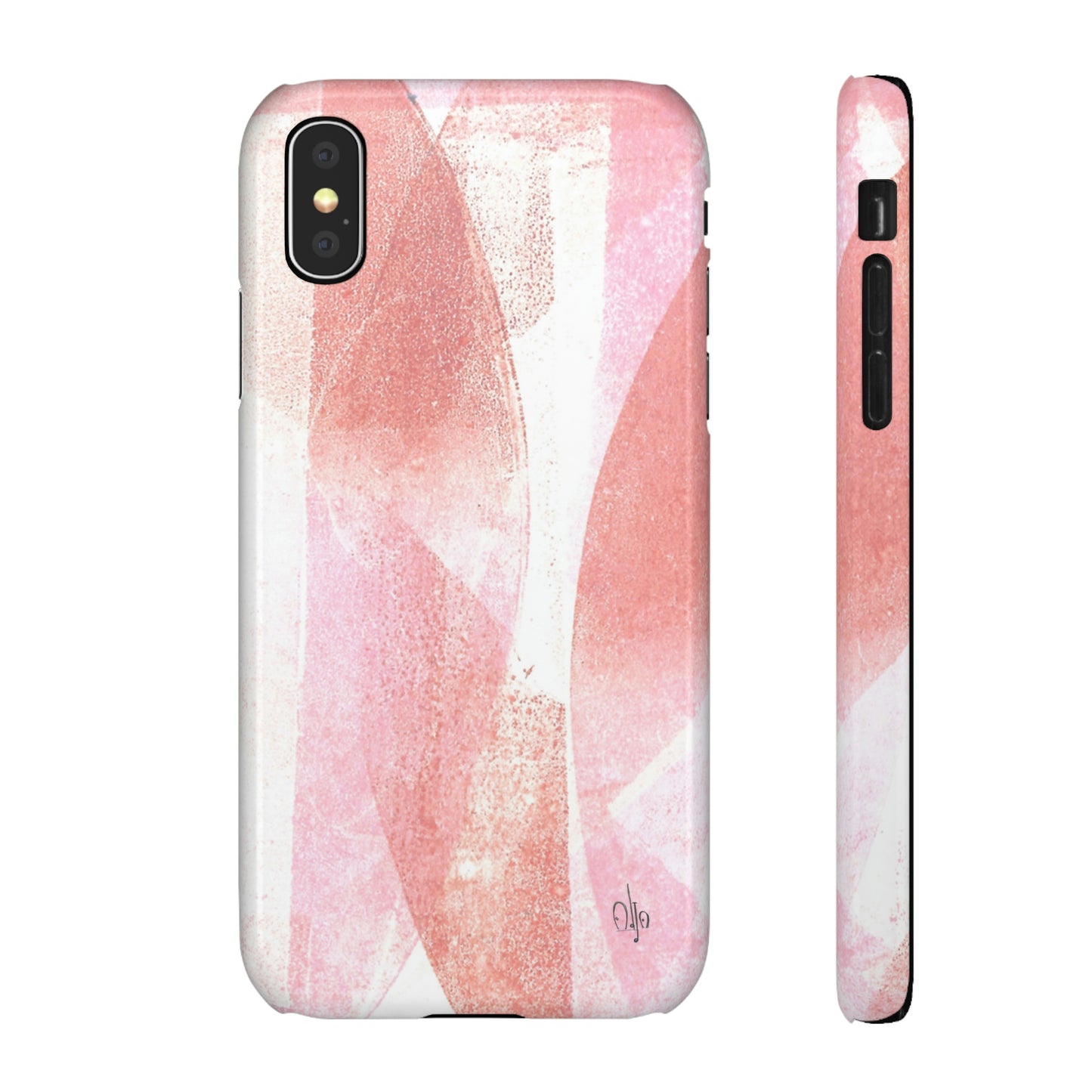 iPhone Samsung Galaxy Pixel5G Snap Case Phone Case Red Glass