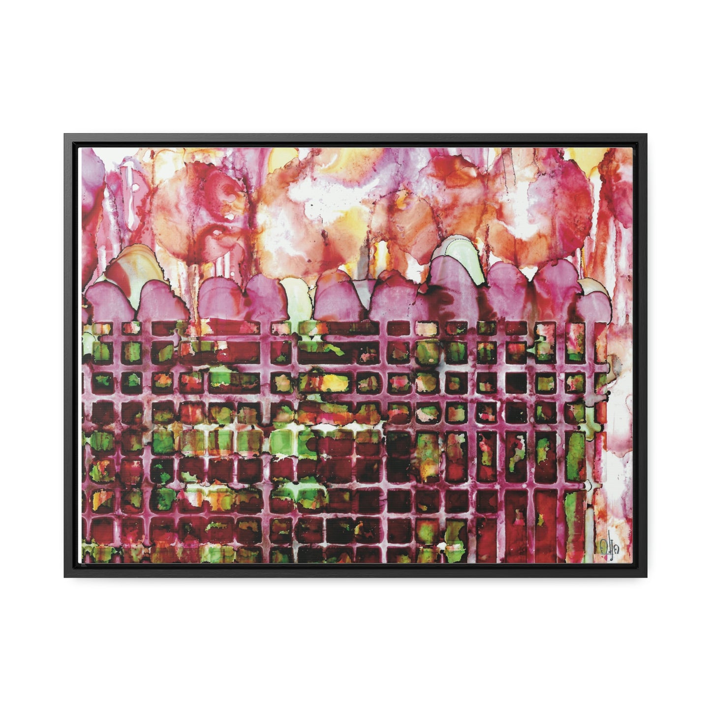Off the Grid 14 Framed Canvas Print - Alja Design