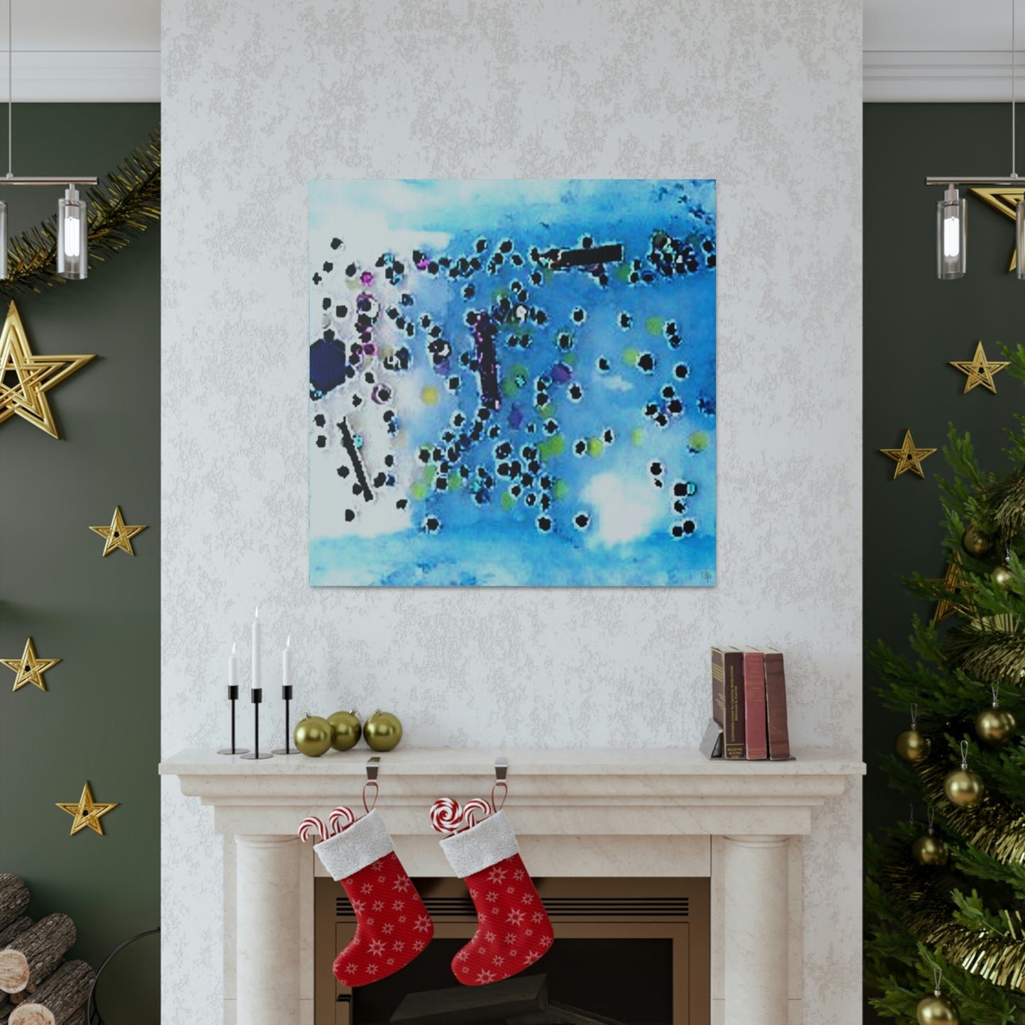 Fractal Blue 4 Canvas Print - Alja Design