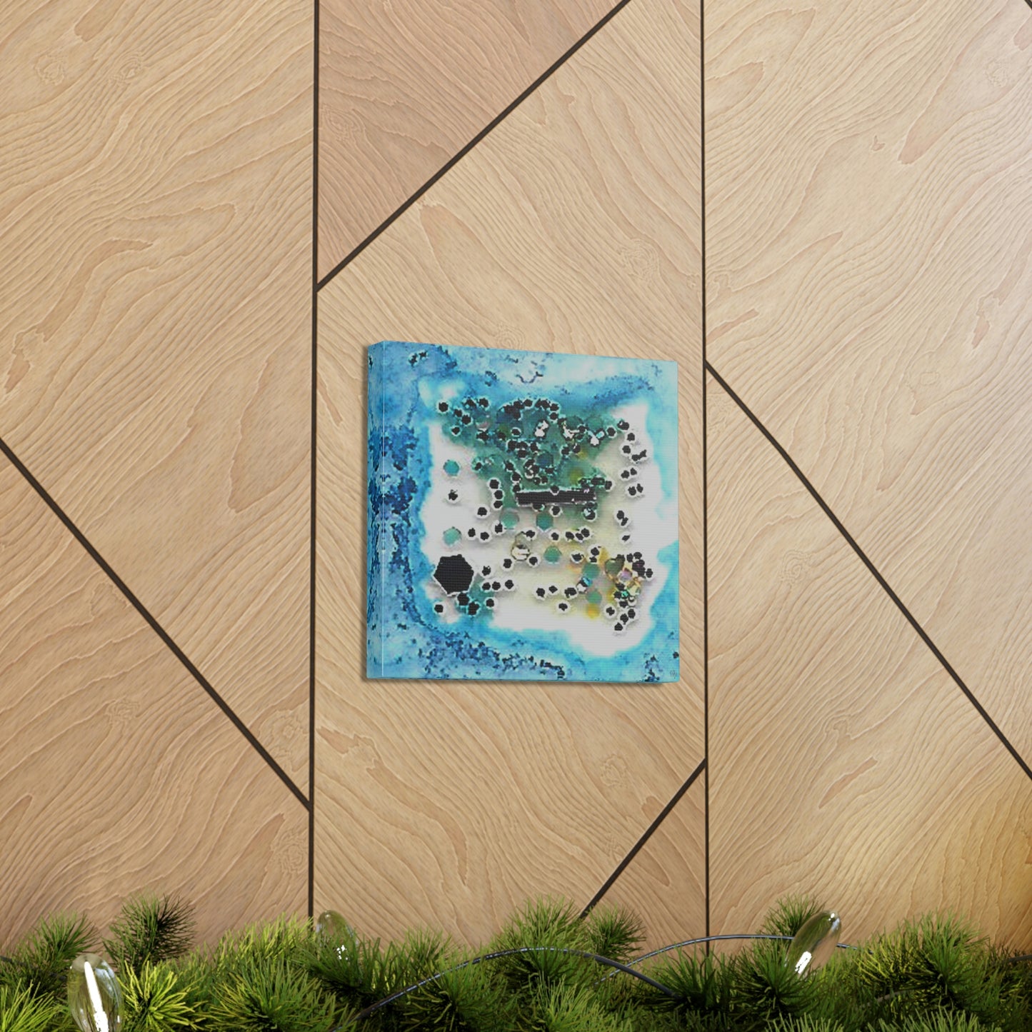 Fractal Blue 1 Canvas Print - Alja Design