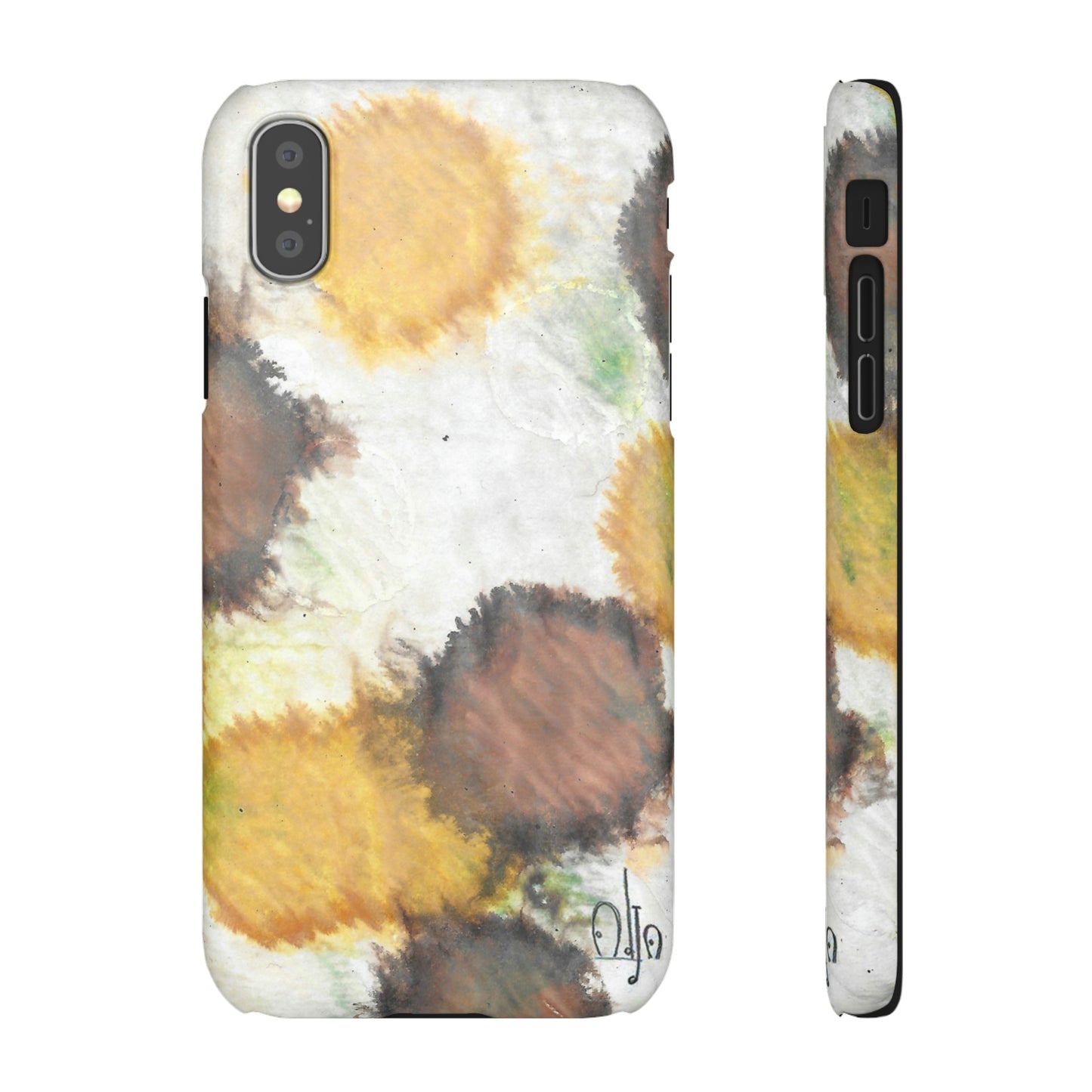 iPhone Samsung Galaxy Pixel5G Snap Case Phone Case Orange Cells - Alja Design