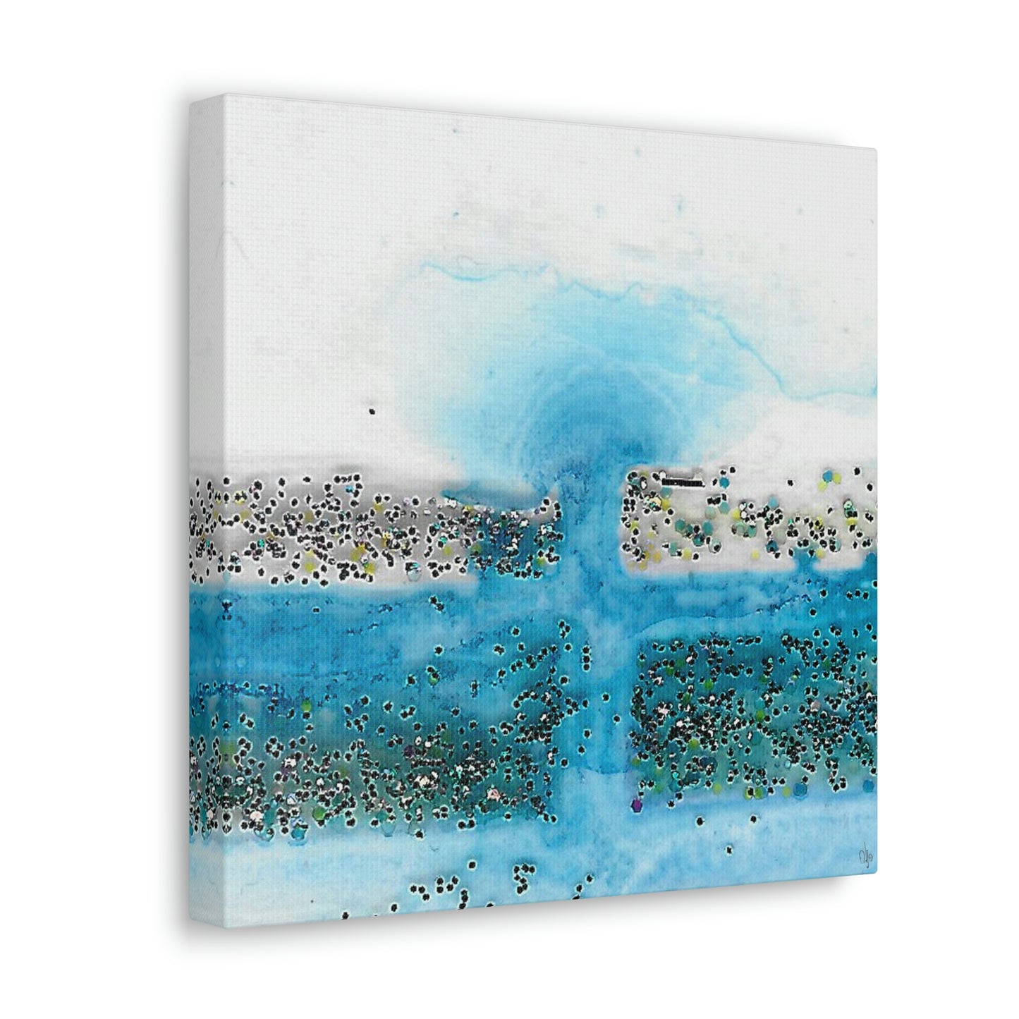 Fractal Blue 16 Canvas Print - Alja Design