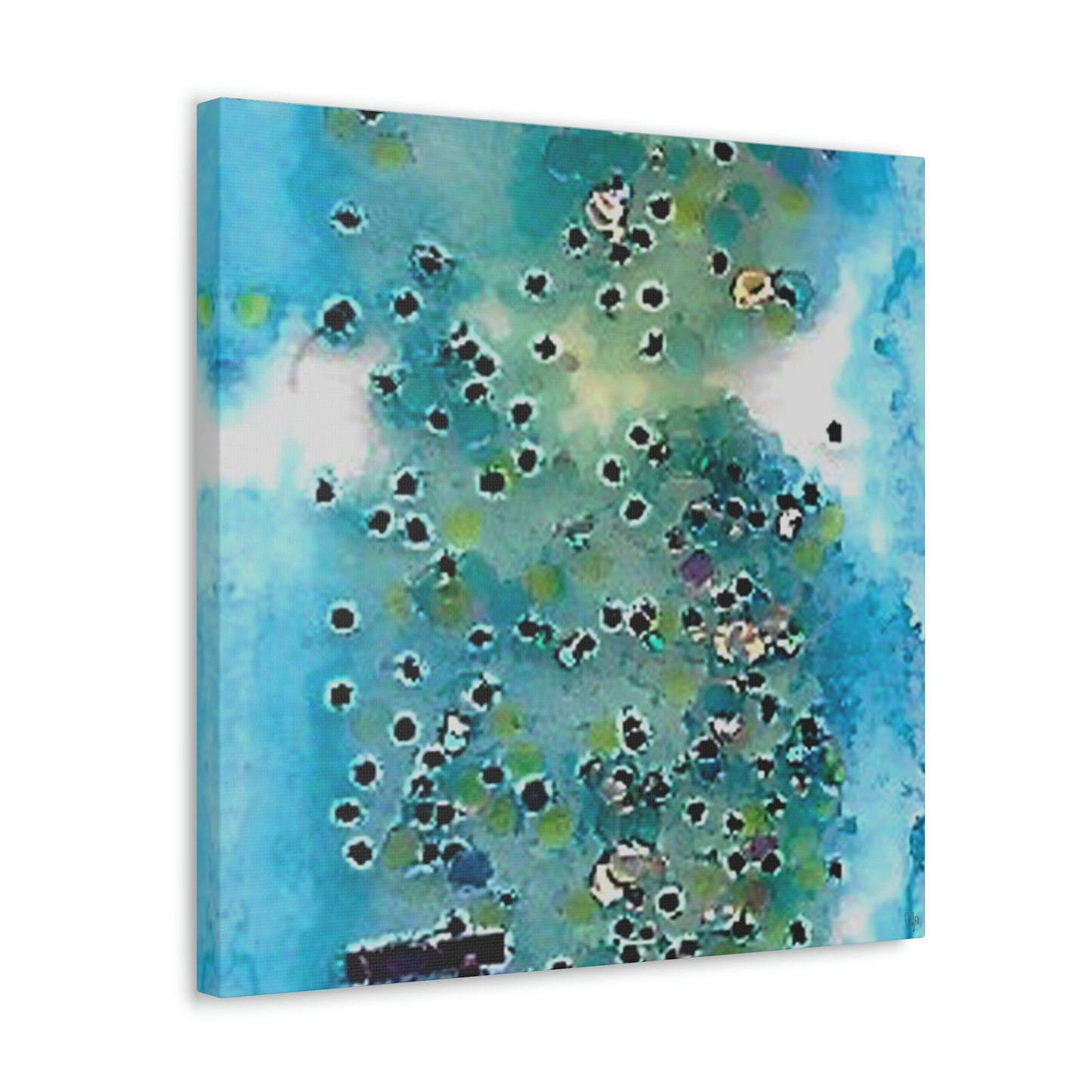 Fractal Blue 6 Canvas Print - Alja Design