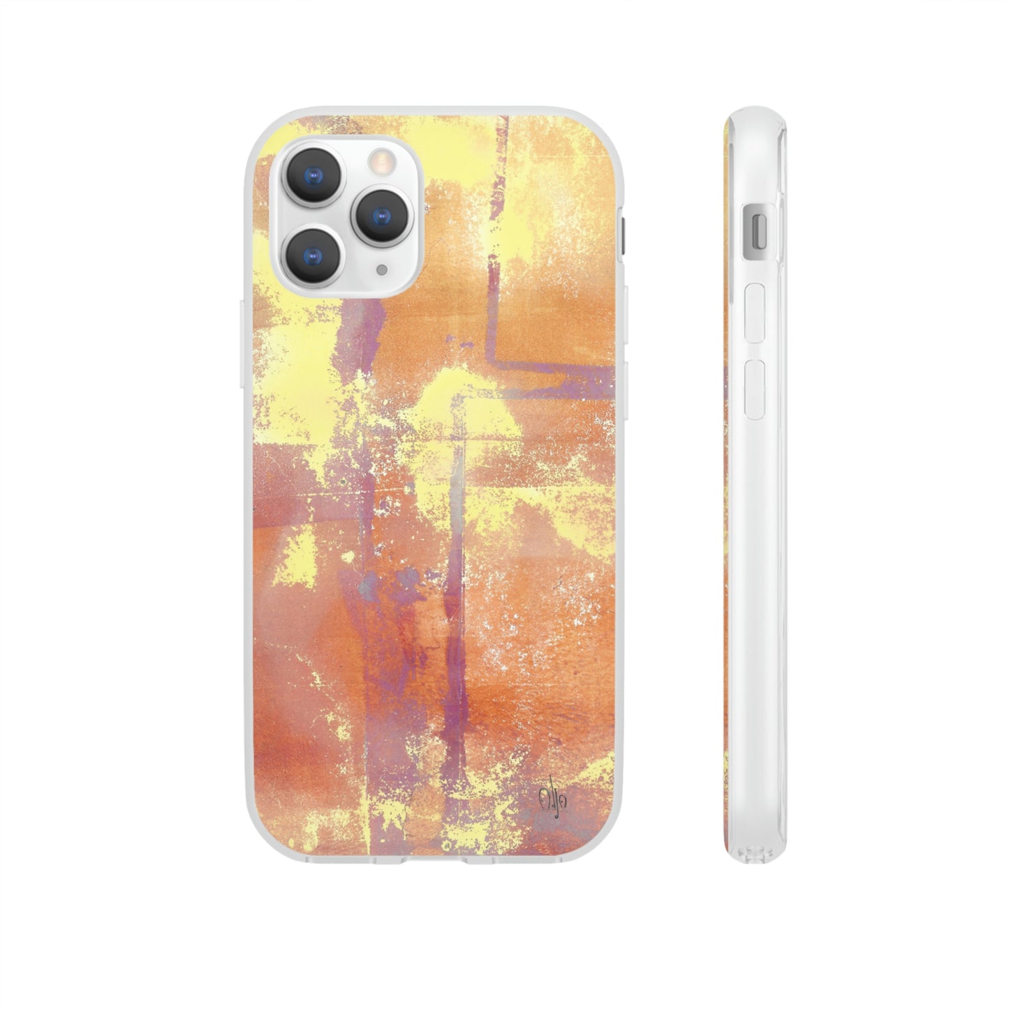 iPhone and Samsung Galaxy Flexi Phone Case Passionate Orange - Alja Design