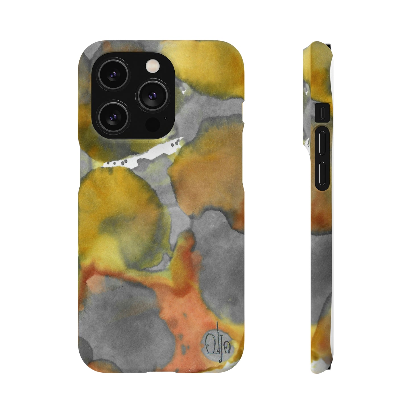 iPhone Samsung Galaxy Pixel5G Snap Case Phone Case Yellow Volcano - Alja Design
