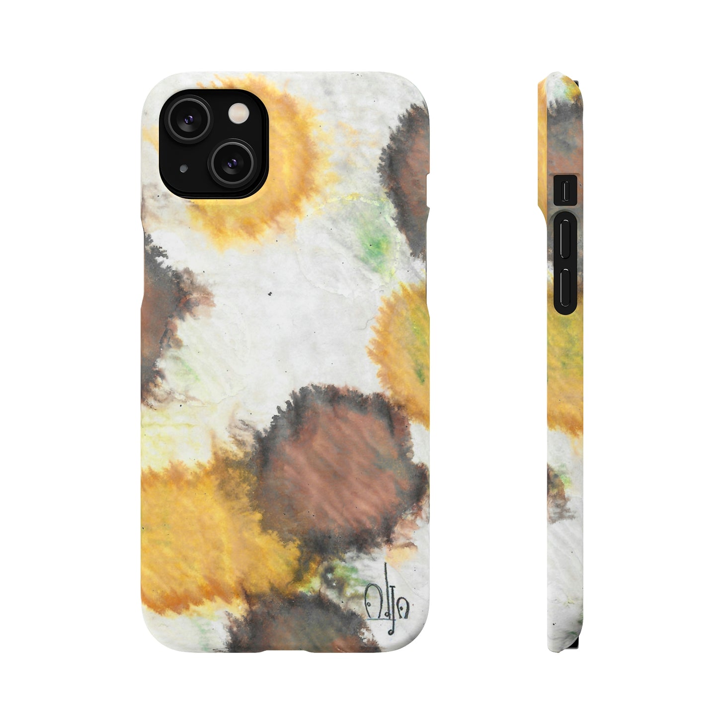 iPhone Samsung Galaxy Pixel5G Snap Case Phone Case Orange Cells - Alja Design