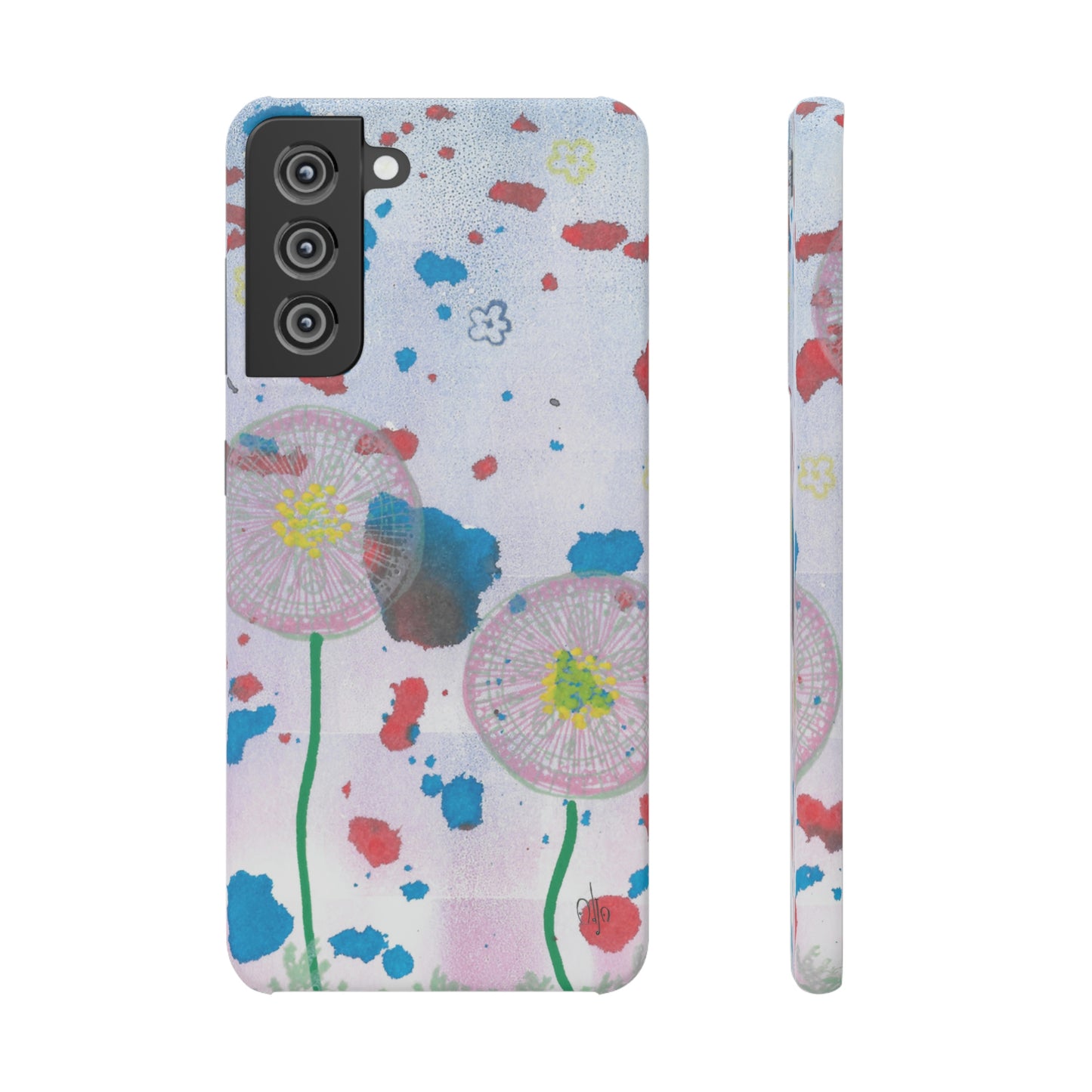 iPhone Samsung Galaxy Pixel5G Snap Case Phone Case Dandelion Party - Alja Design