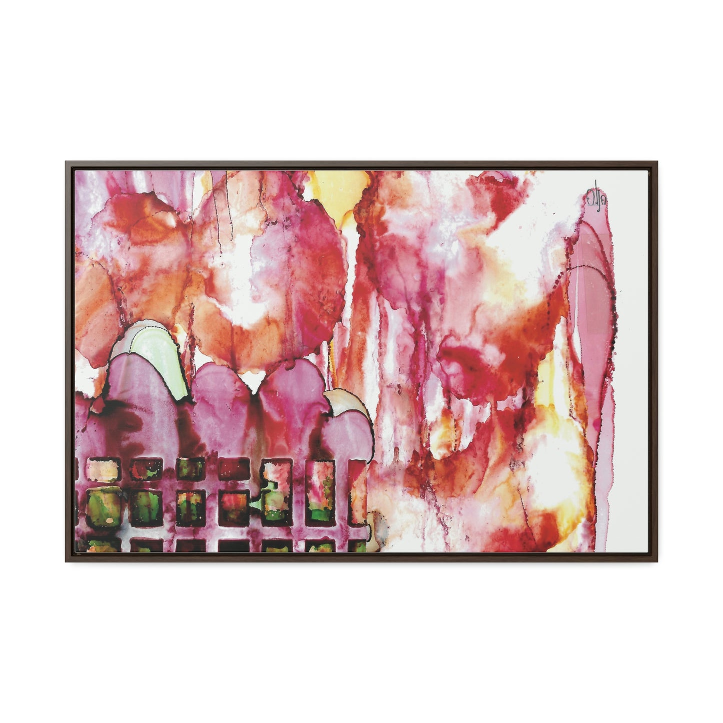 Off the Grid 13 Framed Canvas Print - Alja Design