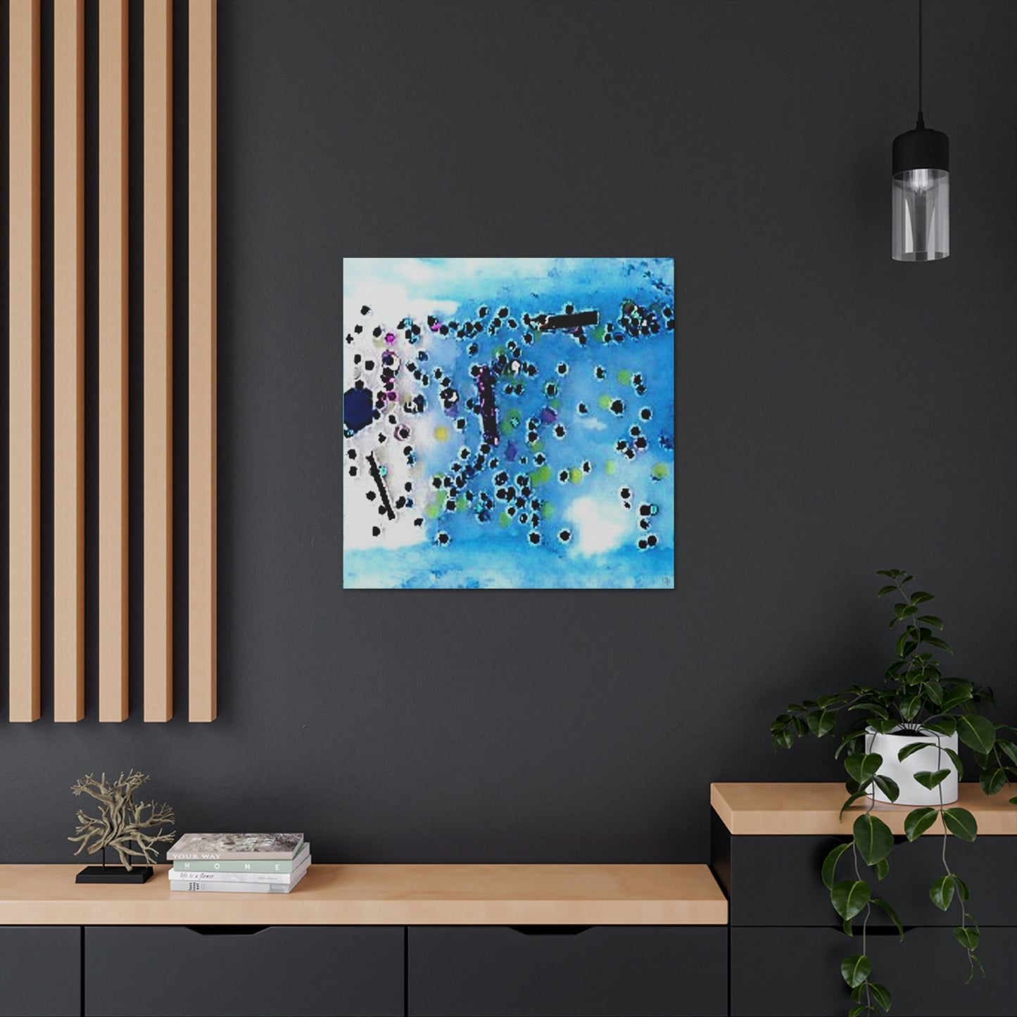 Fractal Blue 4 Canvas Print - Alja Design