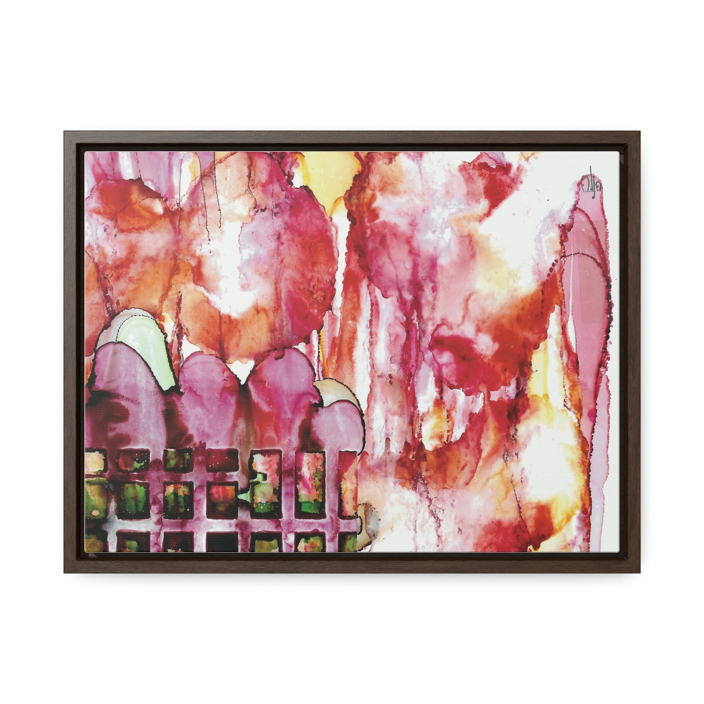 Off the Grid 13 Framed Canvas Print - Alja Design
