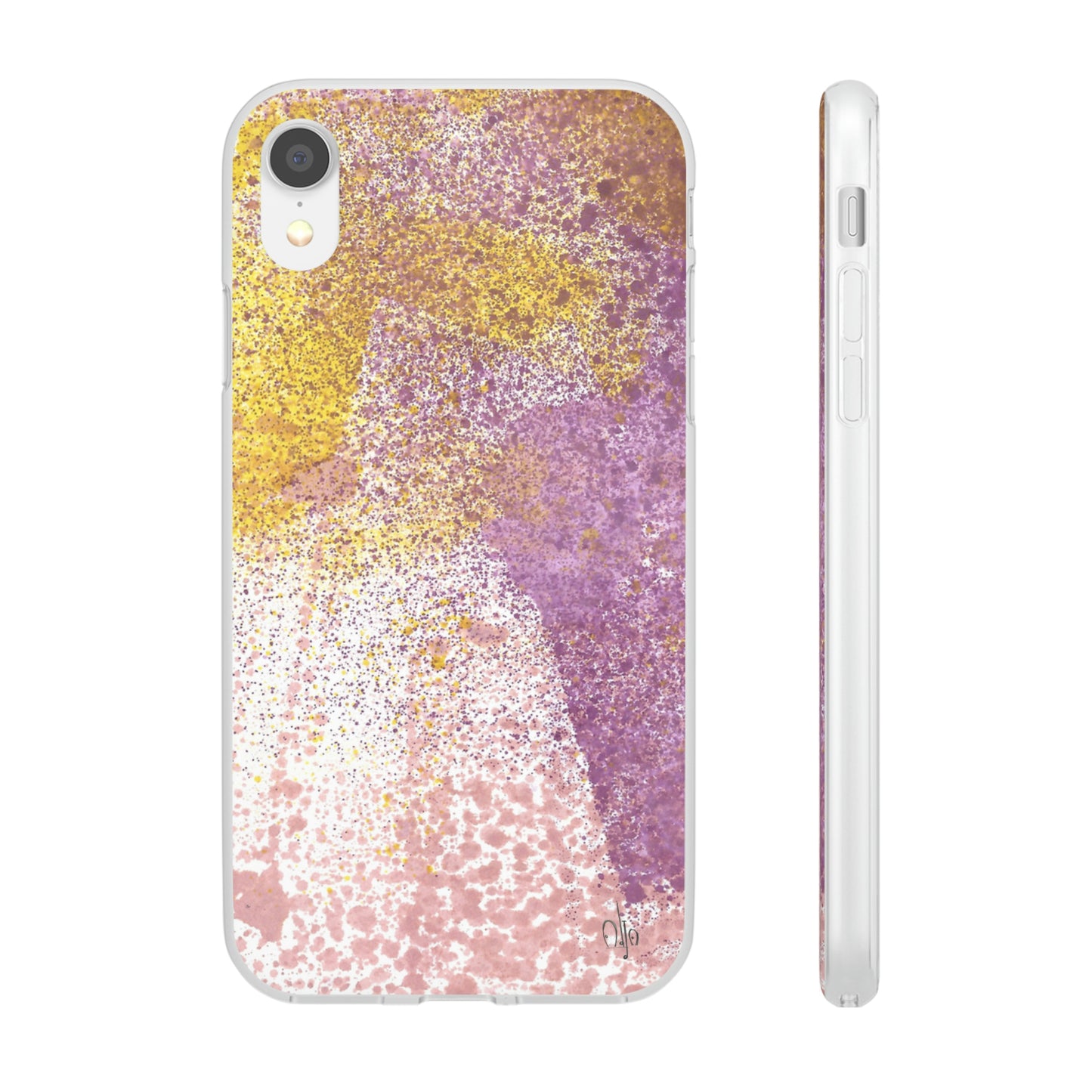 iPhone and Samsung Galaxy Flexi Phone Case Purple Blocks - Alja Design