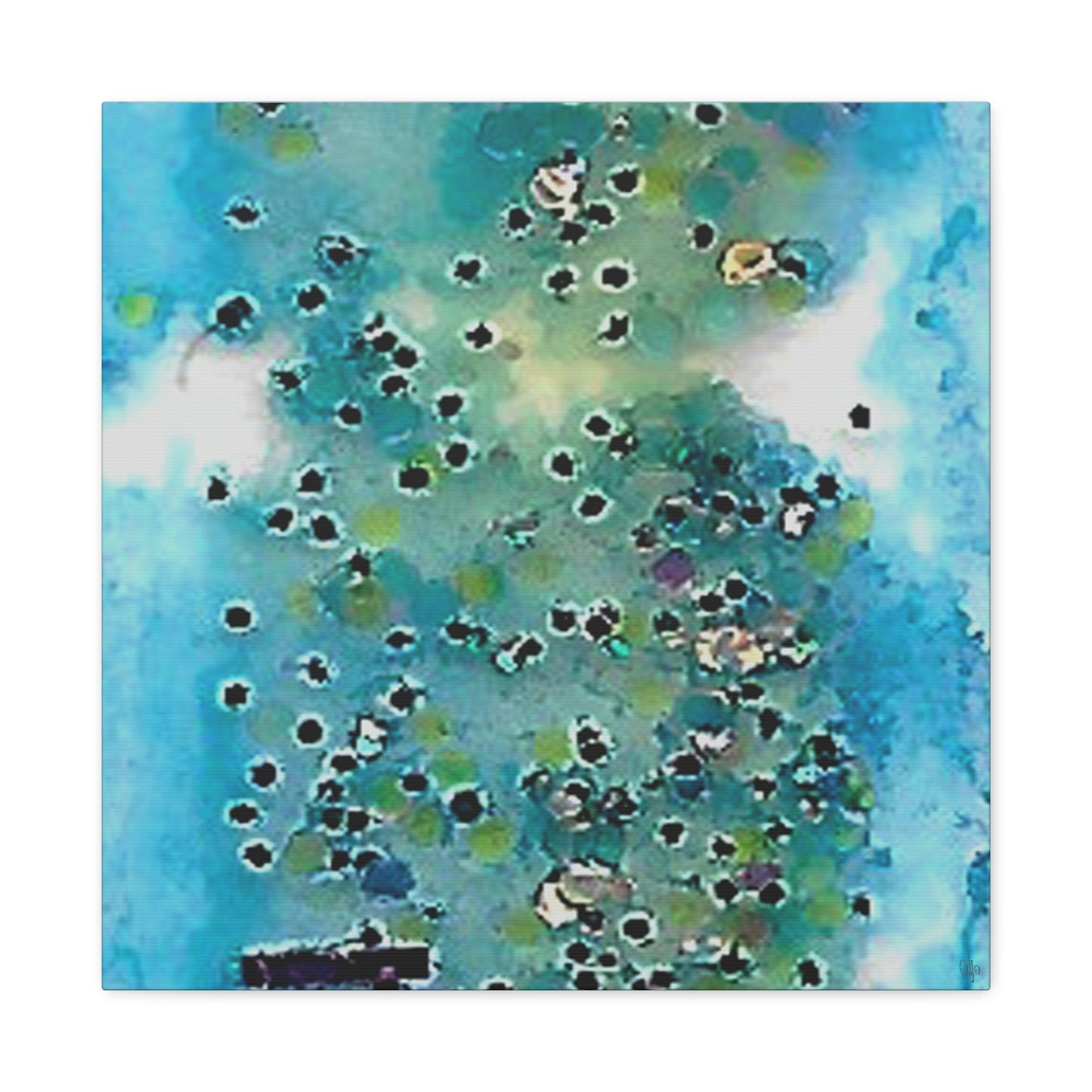 Fractal Blue 6 Canvas Print - Alja Design