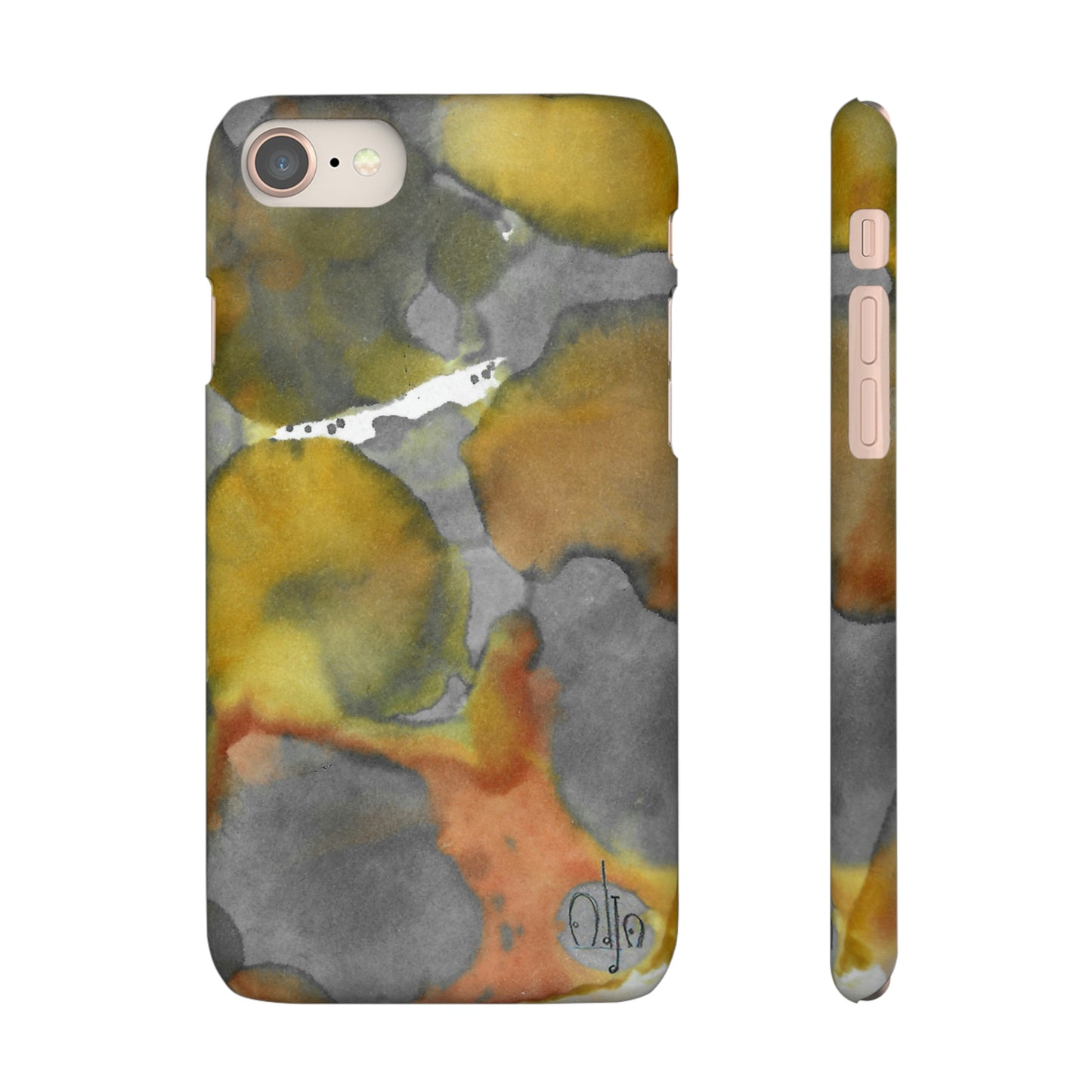 iPhone Samsung Galaxy Pixel5G Snap Case Phone Case Yellow Volcano - Alja Design