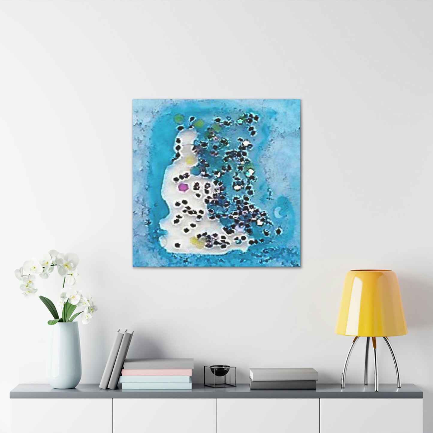 Fractal Blue 11 Canvas Print - Alja Design