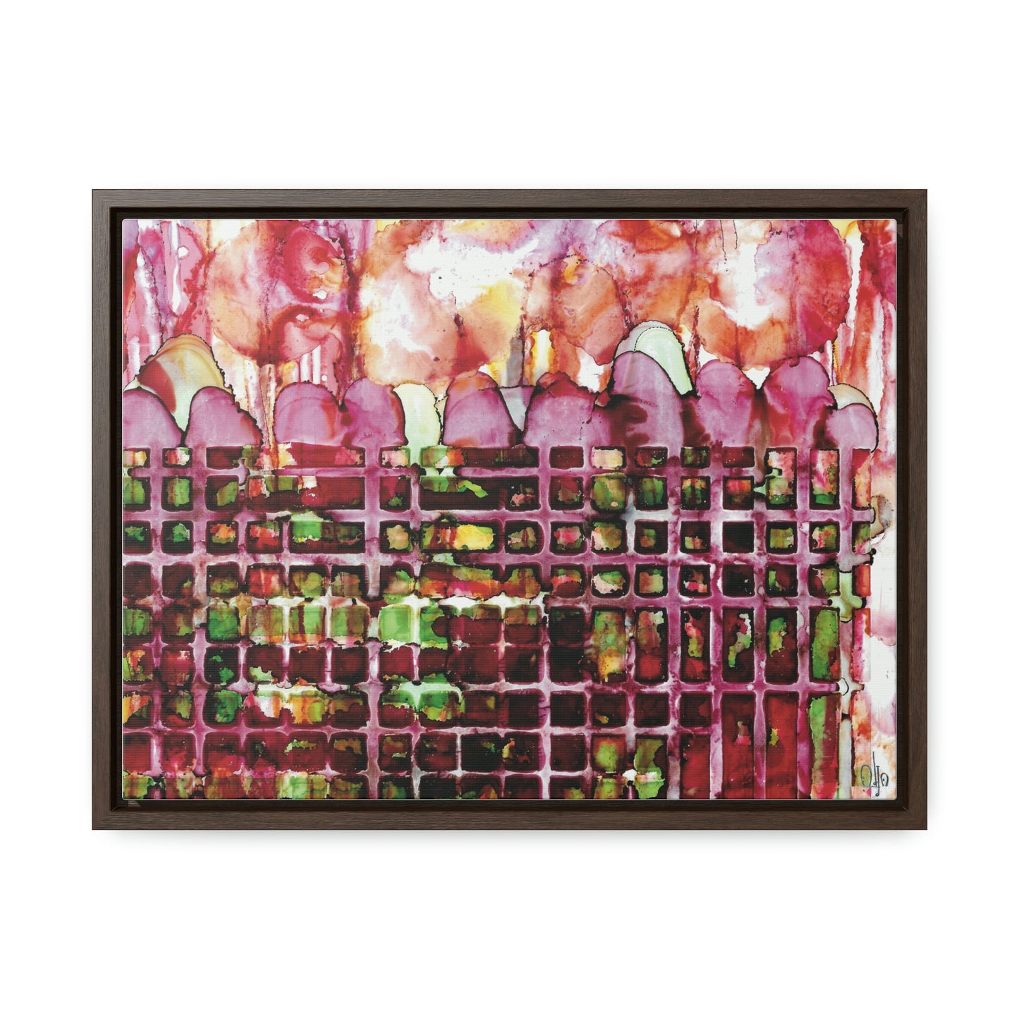 Off the Grid 14 Framed Canvas Print - Alja Design
