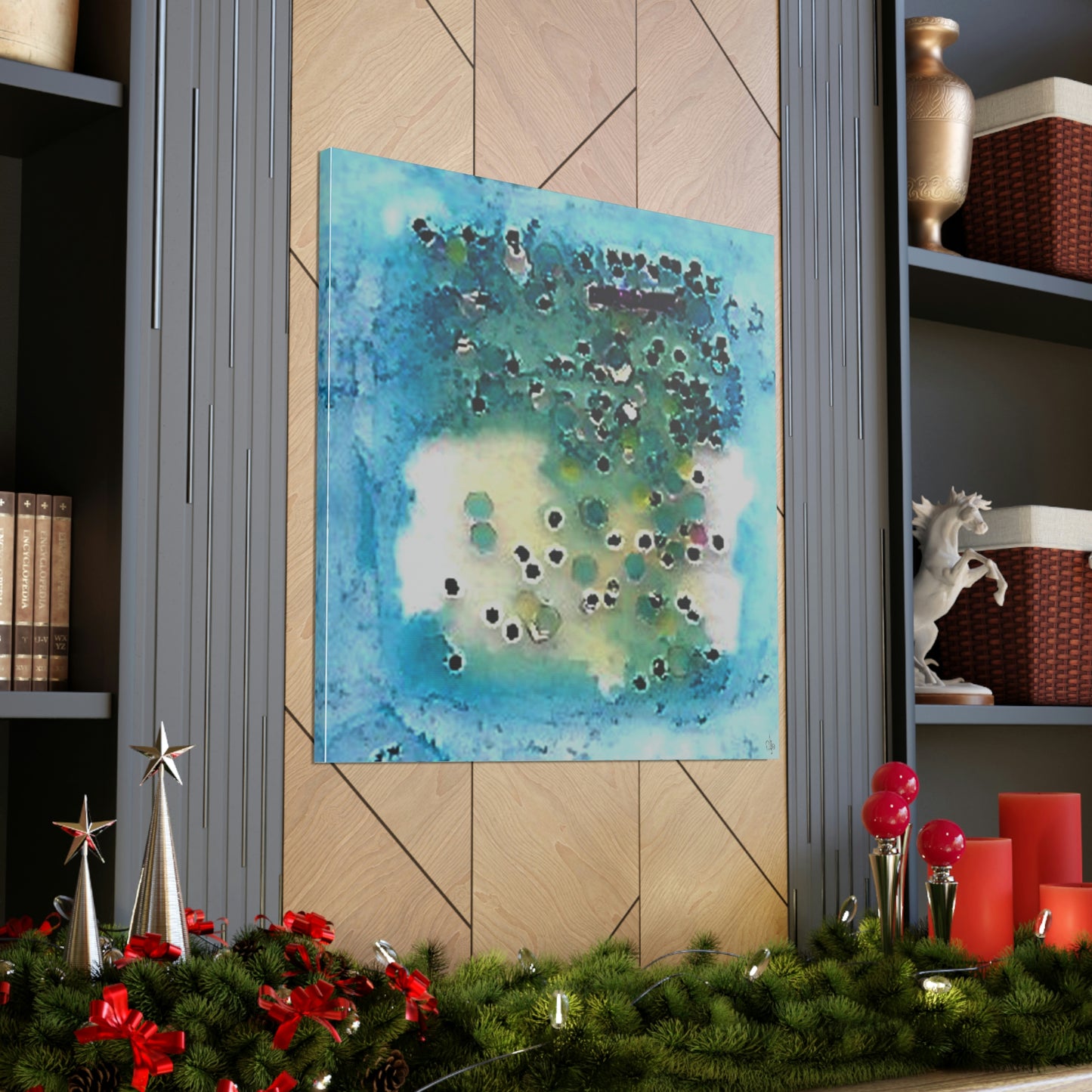 Fractal Blue 2 Canvas Print - Alja Design