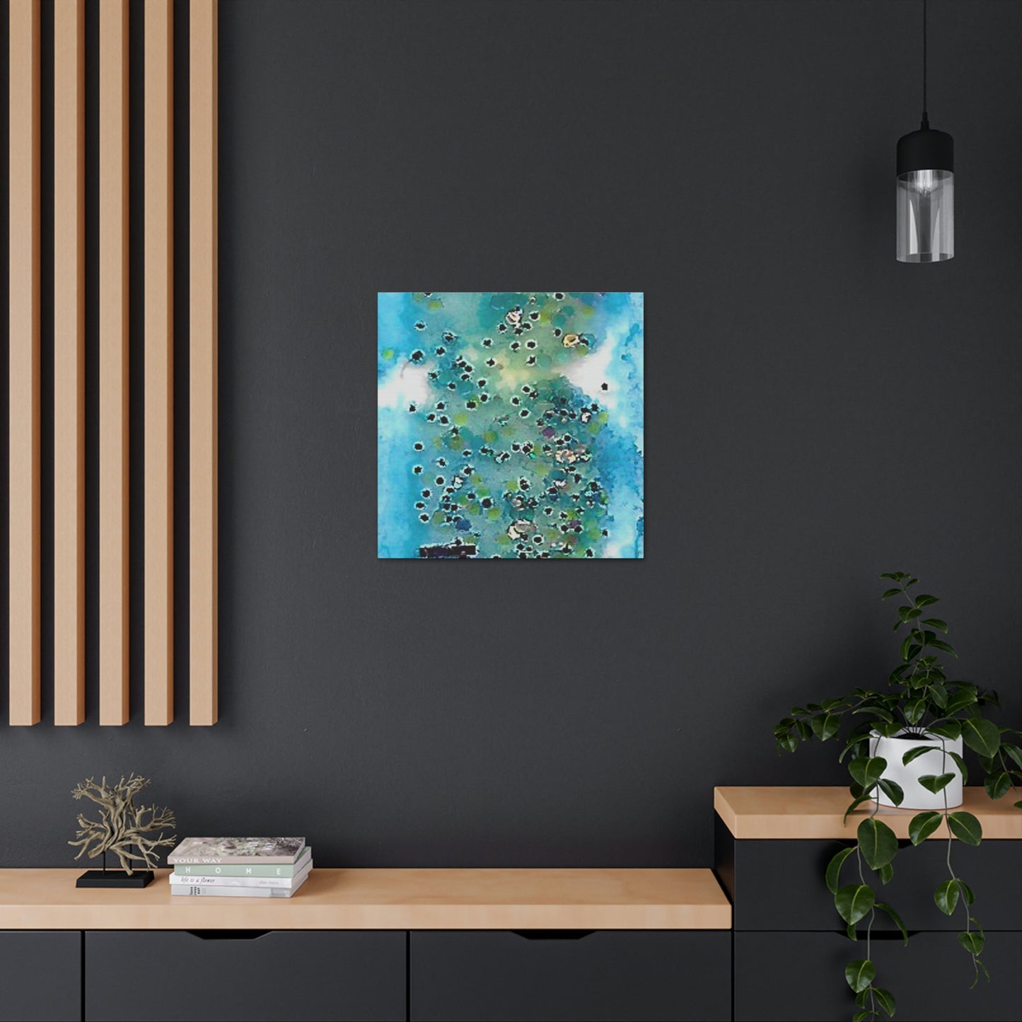 Fractal Blue 6 Canvas Print - Alja Design