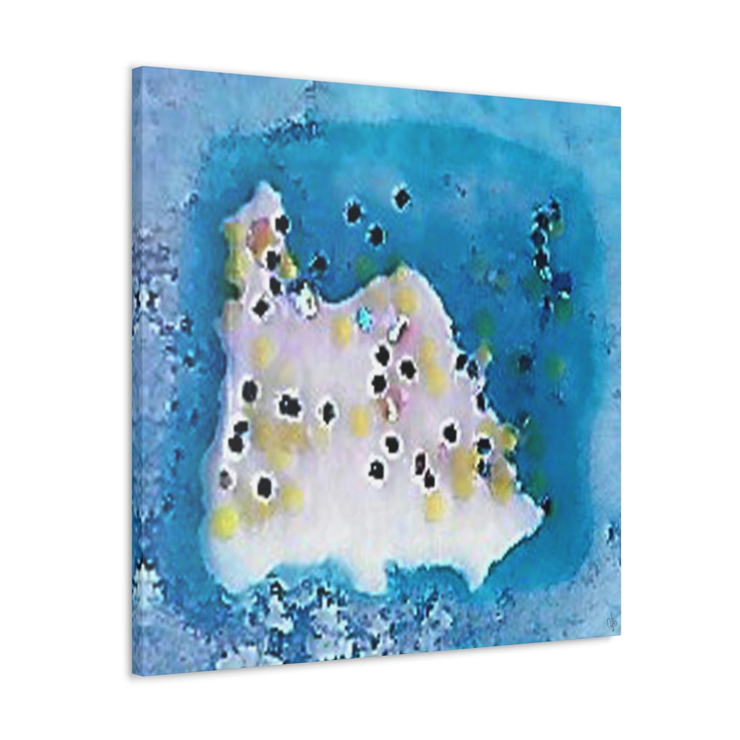 Fractal Blue 14 Canvas Print - Alja Design