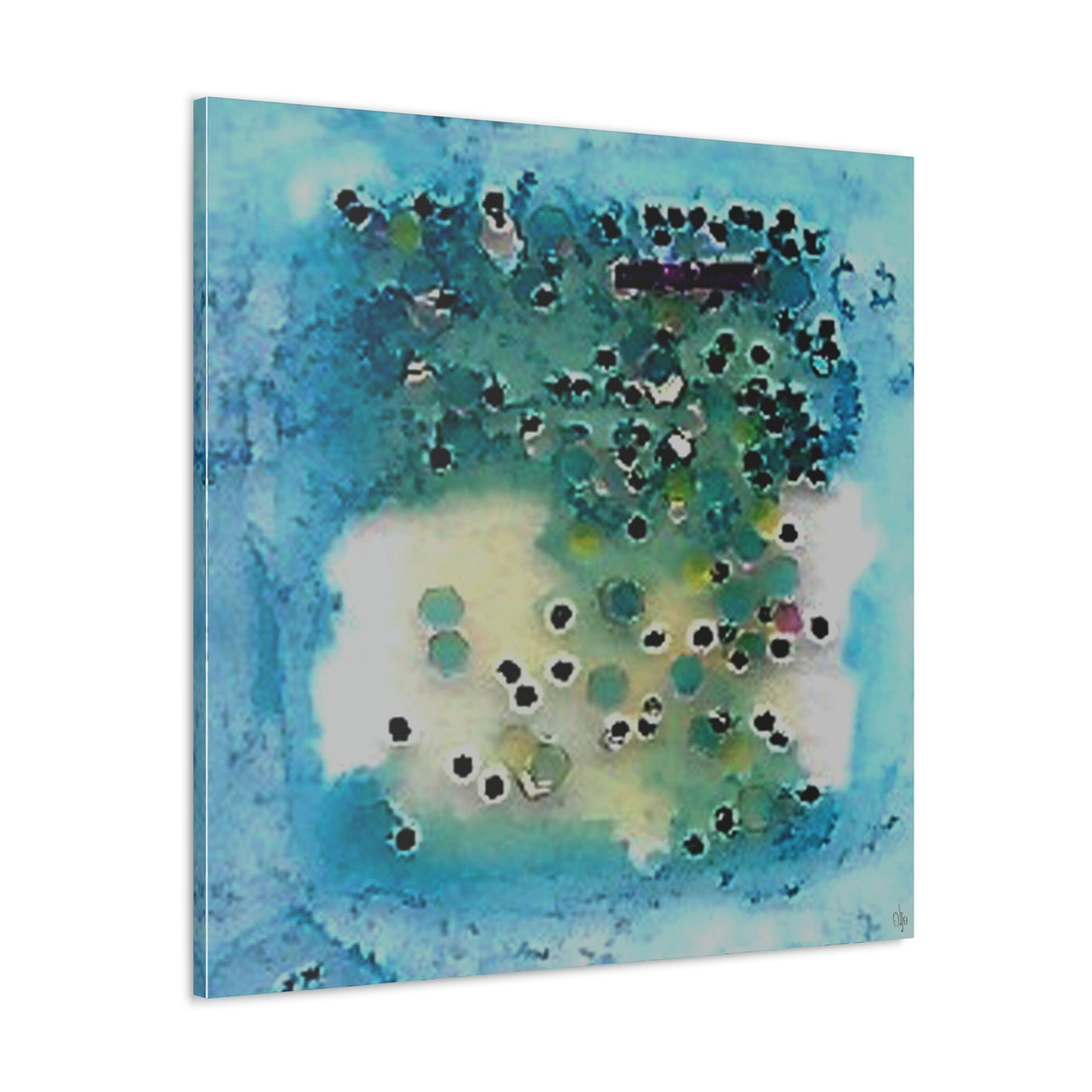 Fractal Blue 2 Canvas Print - Alja Design