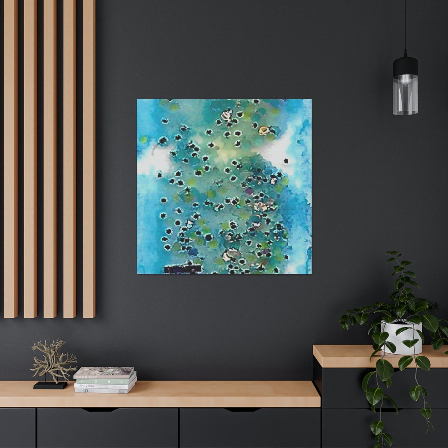 Fractal Blue 6 Canvas Print - Alja Design