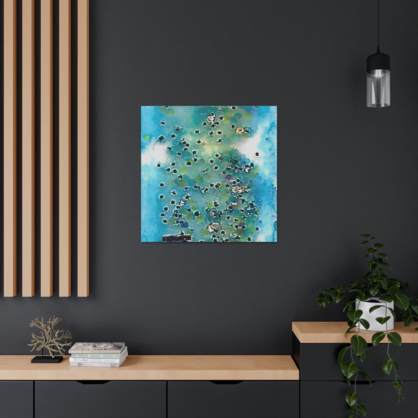 Fractal Blue 6 Canvas Print - Alja Design