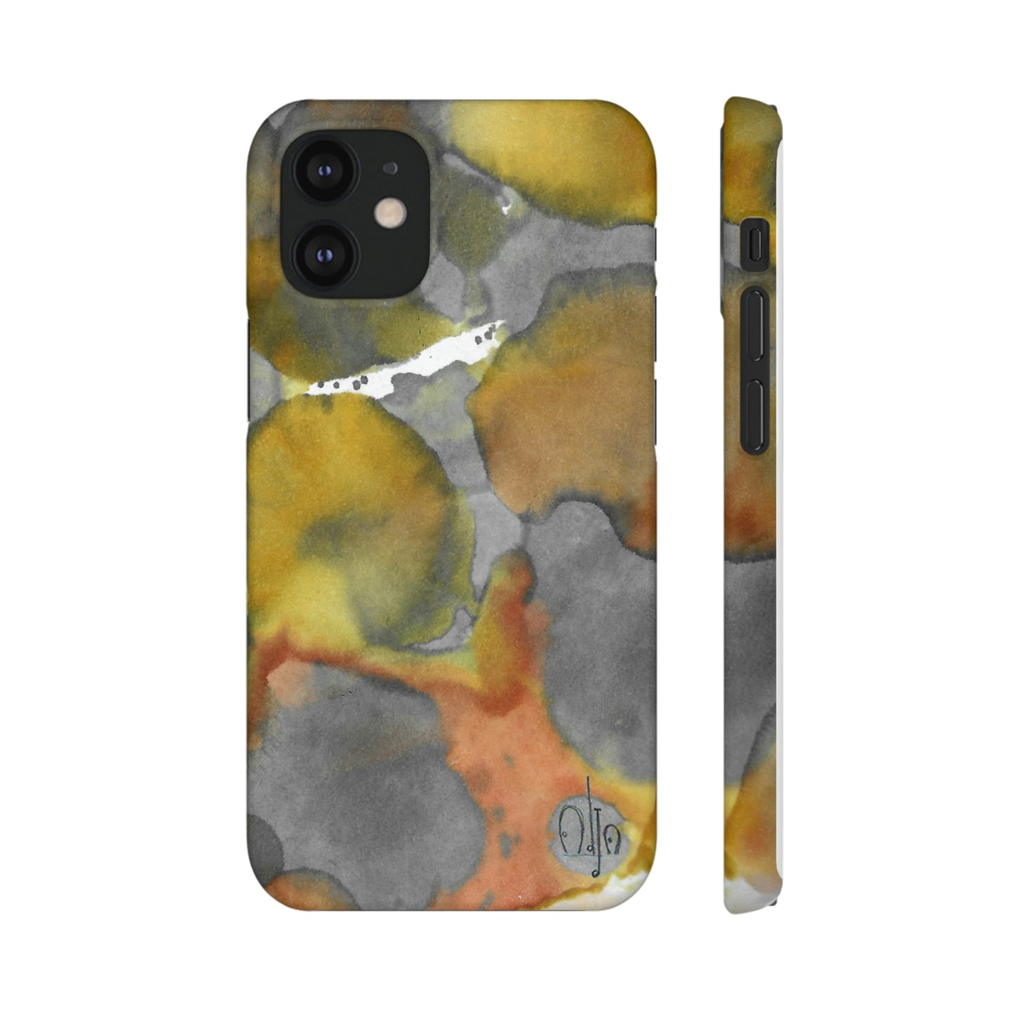 iPhone Samsung Galaxy Pixel5G Snap Case Phone Case Yellow Volcano - Alja Design