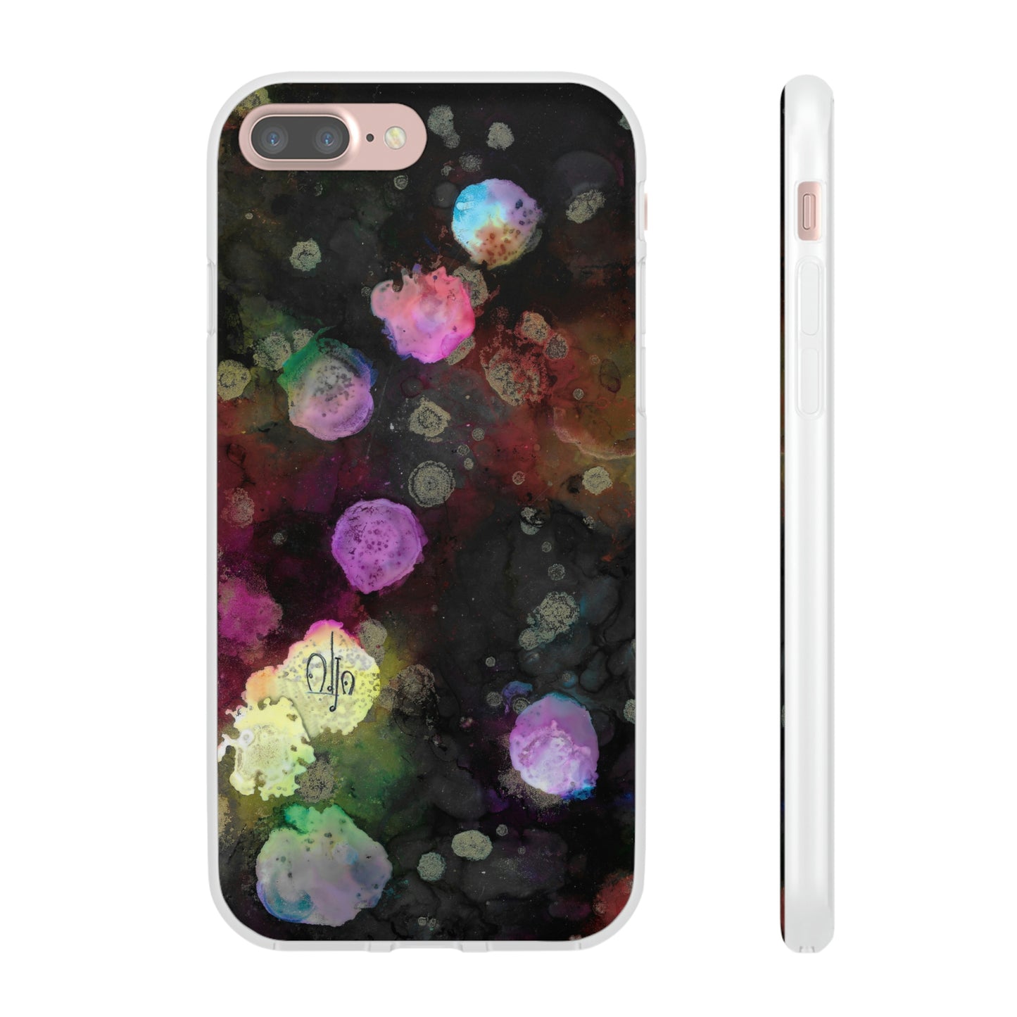 iPhone and Samsung Galaxy Flexi Phone Case Black Space - Alja Design