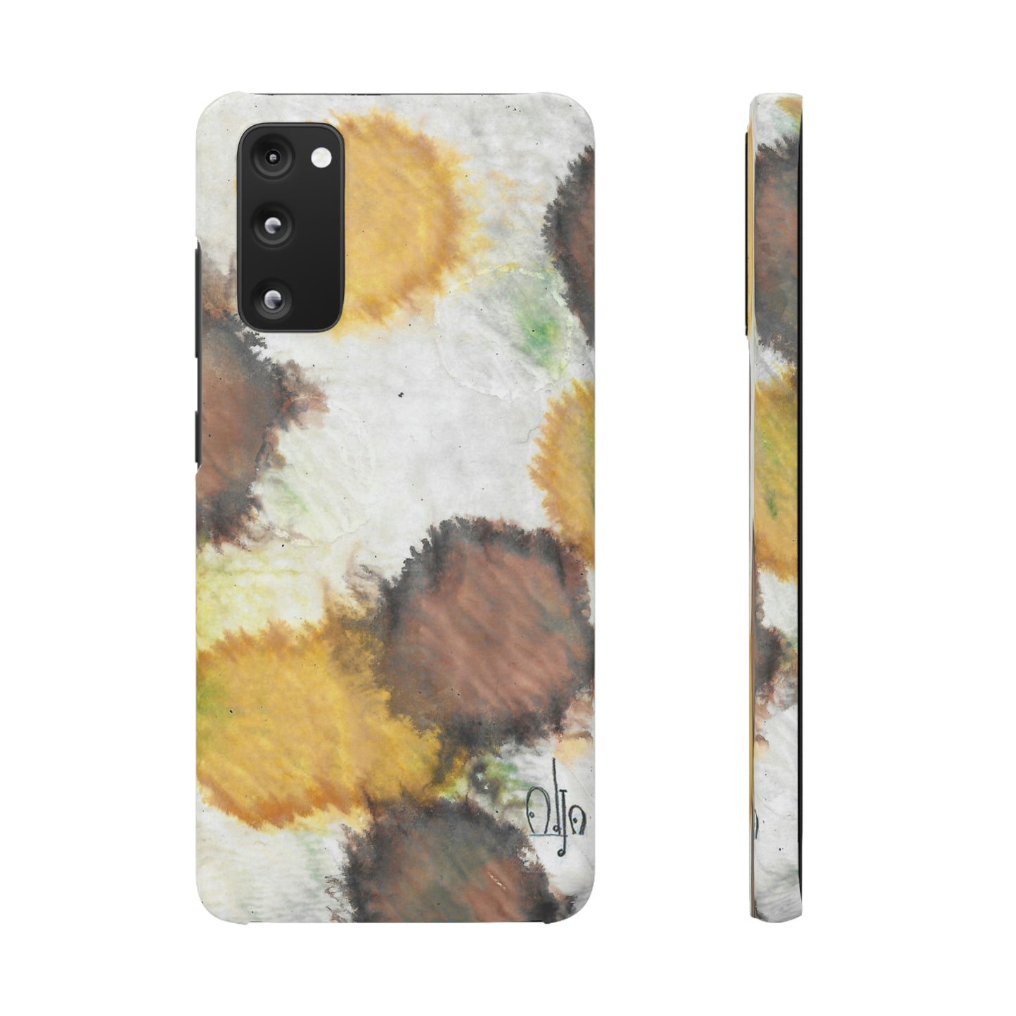 iPhone Samsung Galaxy Pixel5G Snap Case Phone Case Orange Cells - Alja Design