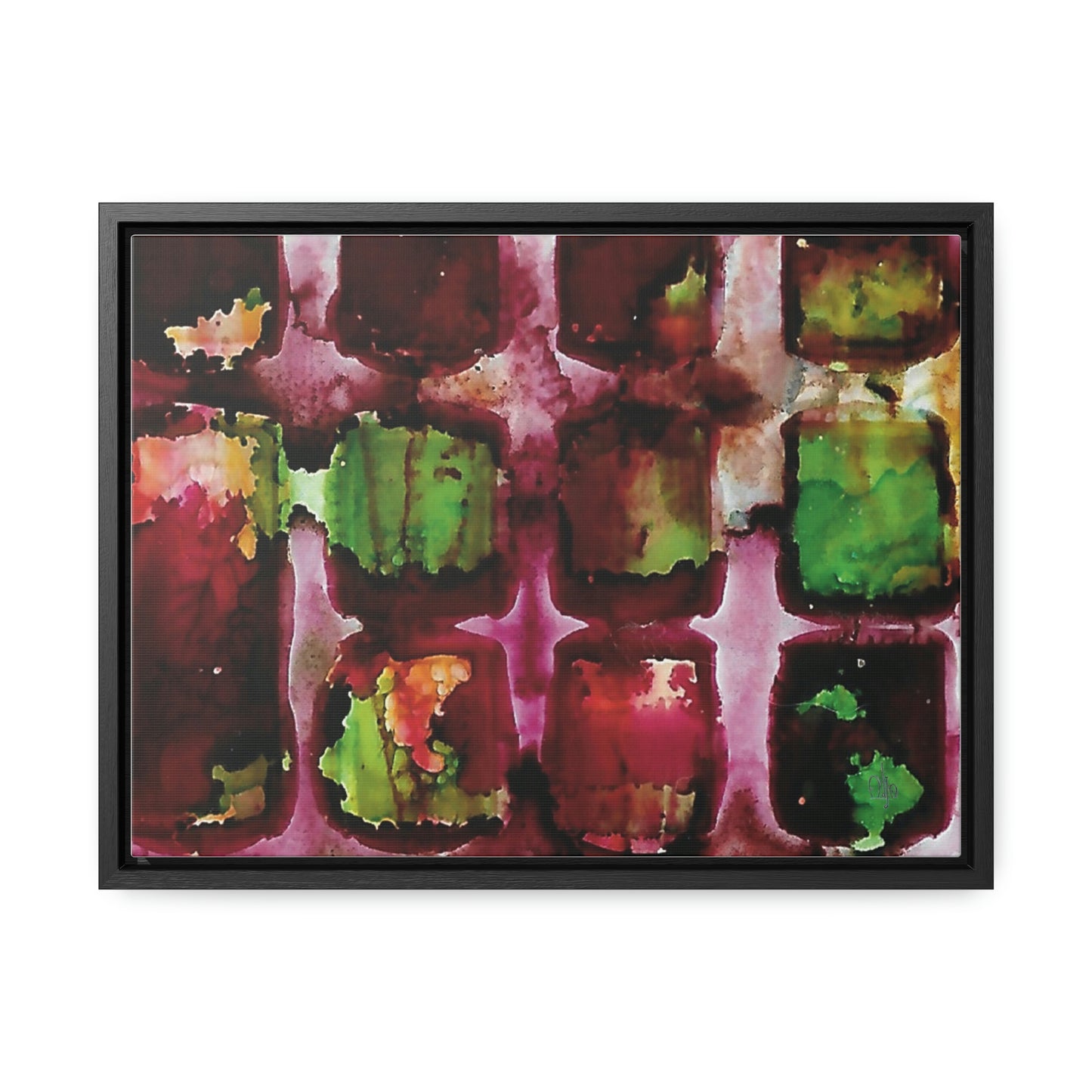 Off the Grid 8 Framed Canvas Print - Alja Design