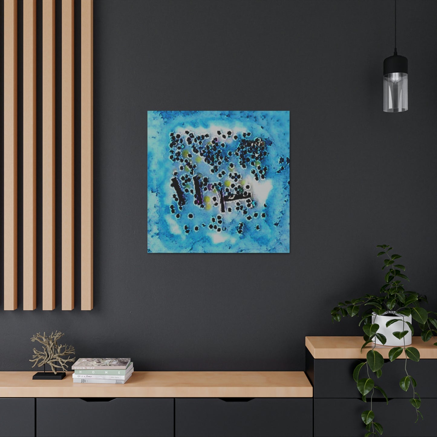 Fractal Blue 3 Canvas Print - Alja Design