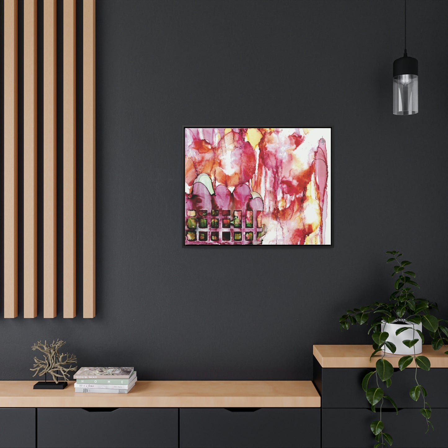 Off the Grid 13 Framed Canvas Print - Alja Design
