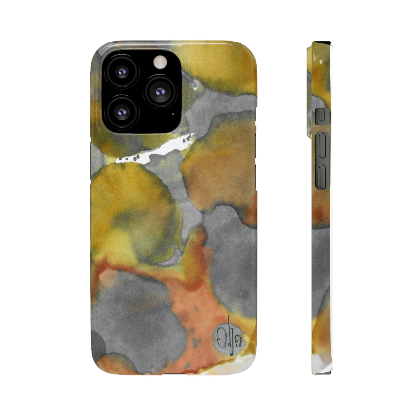 iPhone Samsung Galaxy Pixel5G Snap Case Phone Case Yellow Volcano - Alja Design