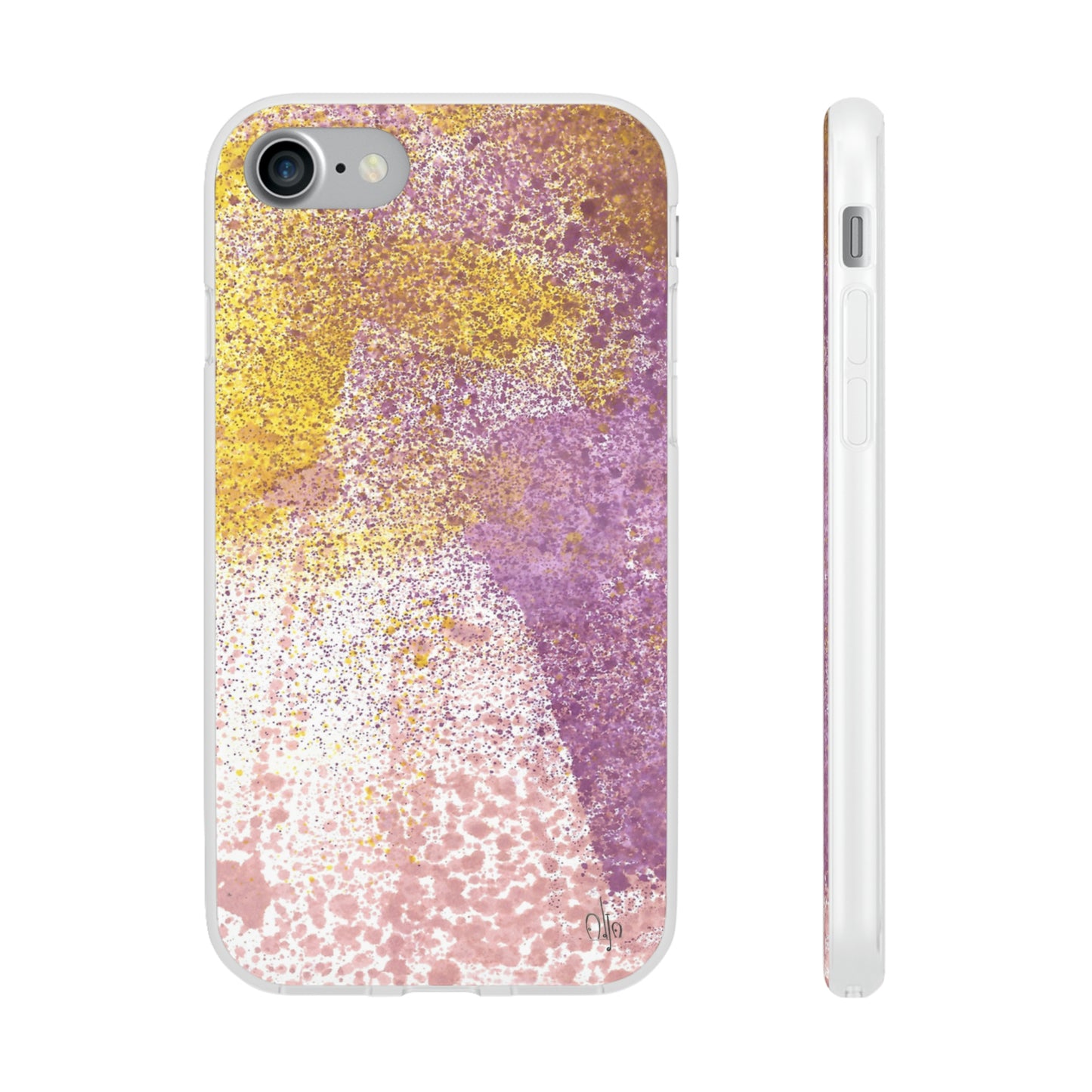 iPhone and Samsung Galaxy Flexi Phone Case Purple Blocks - Alja Design