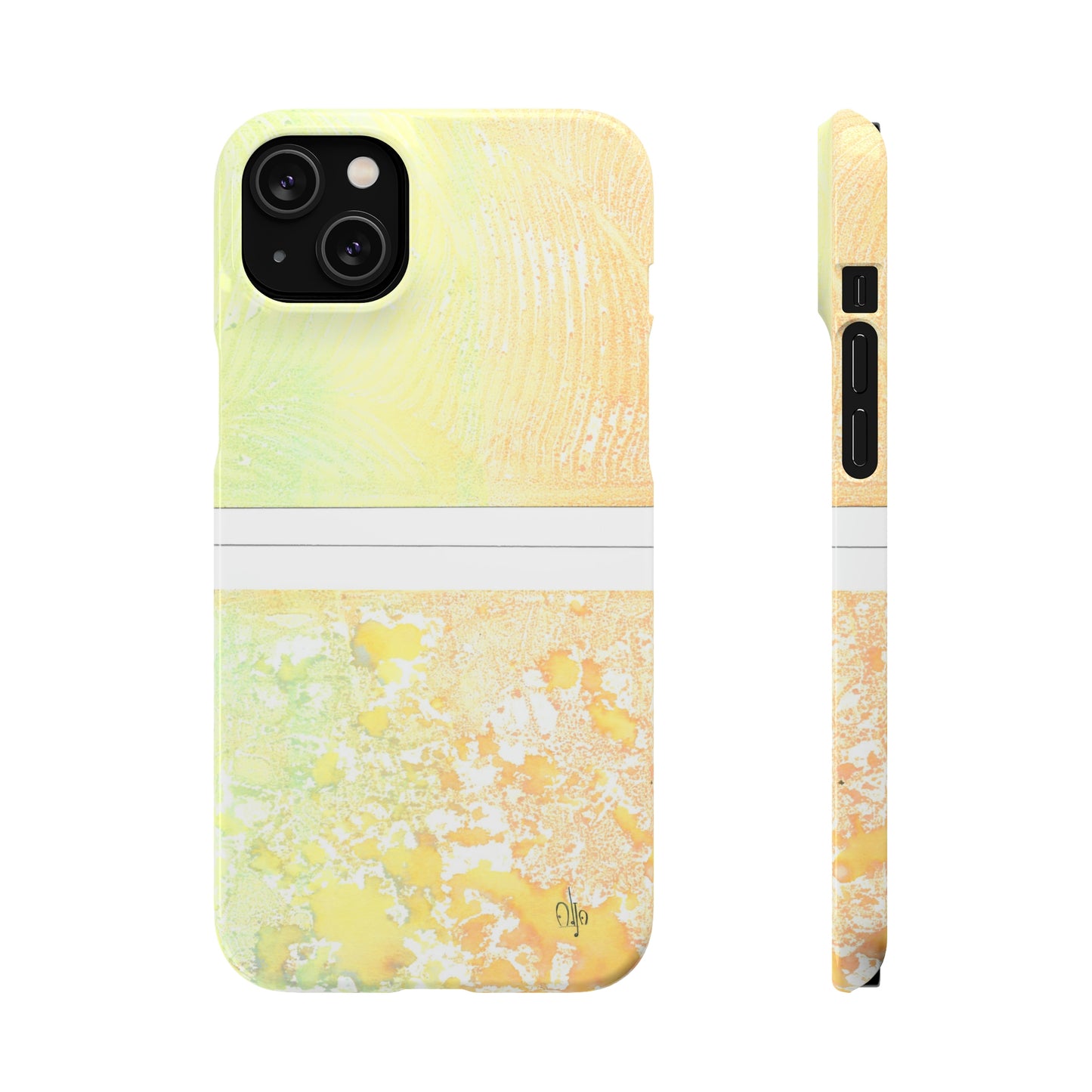 iPhone Samsung Galaxy Pixel5G Snap Case Phone Case Piña Colada with Tropical Waves - Alja Design