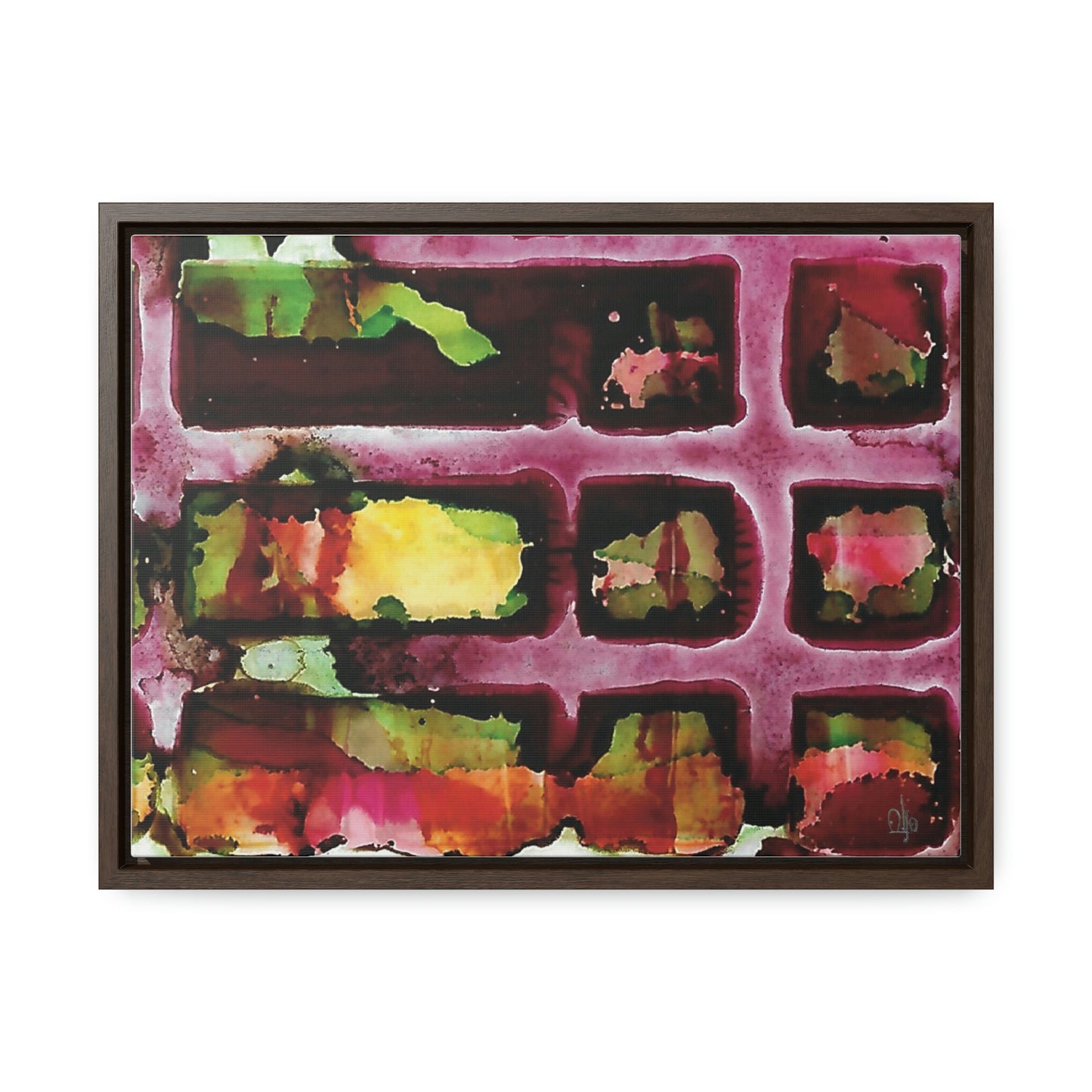 Off the Grid 9 Framed Canvas Print - Alja Design