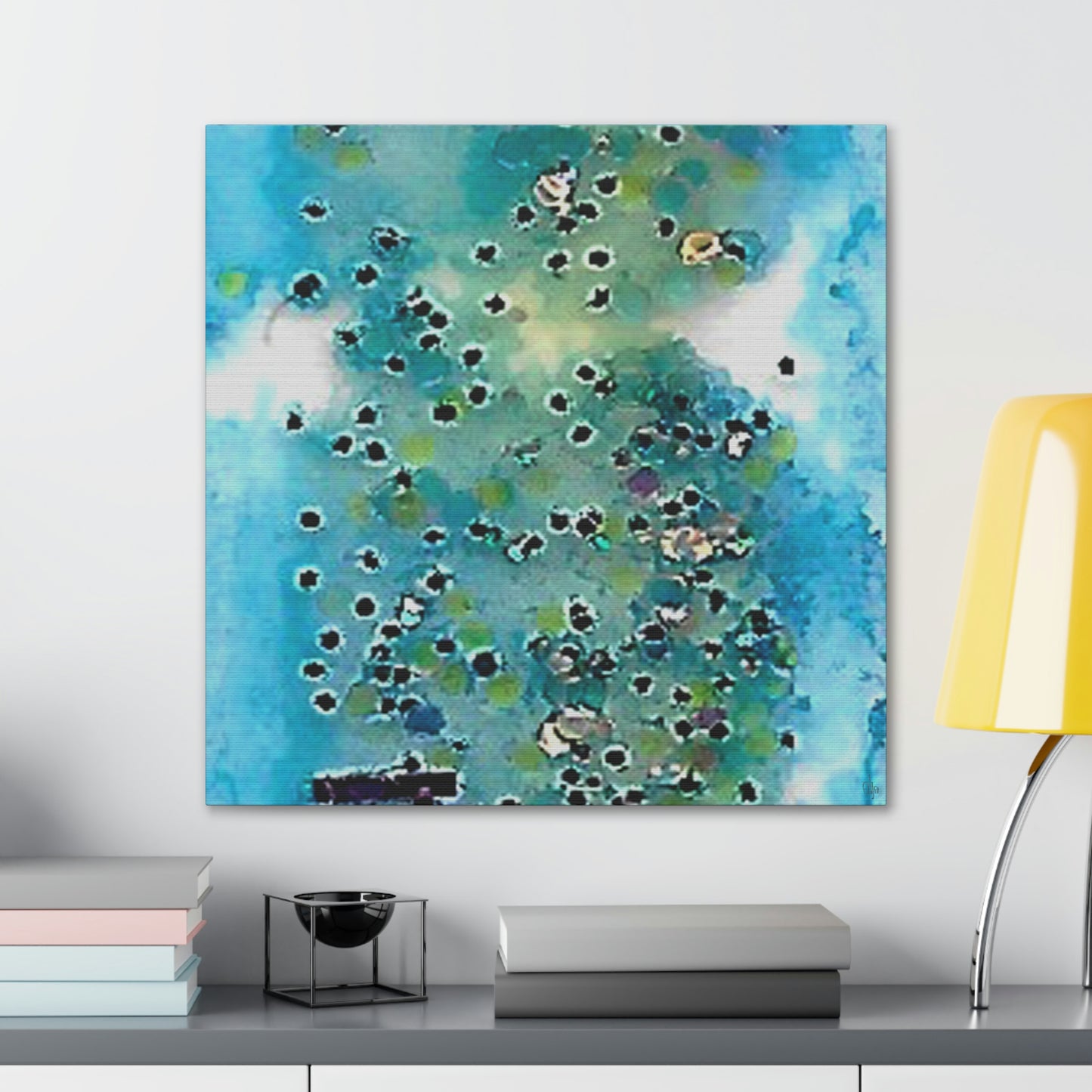 Fractal Blue 6 Canvas Print - Alja Design