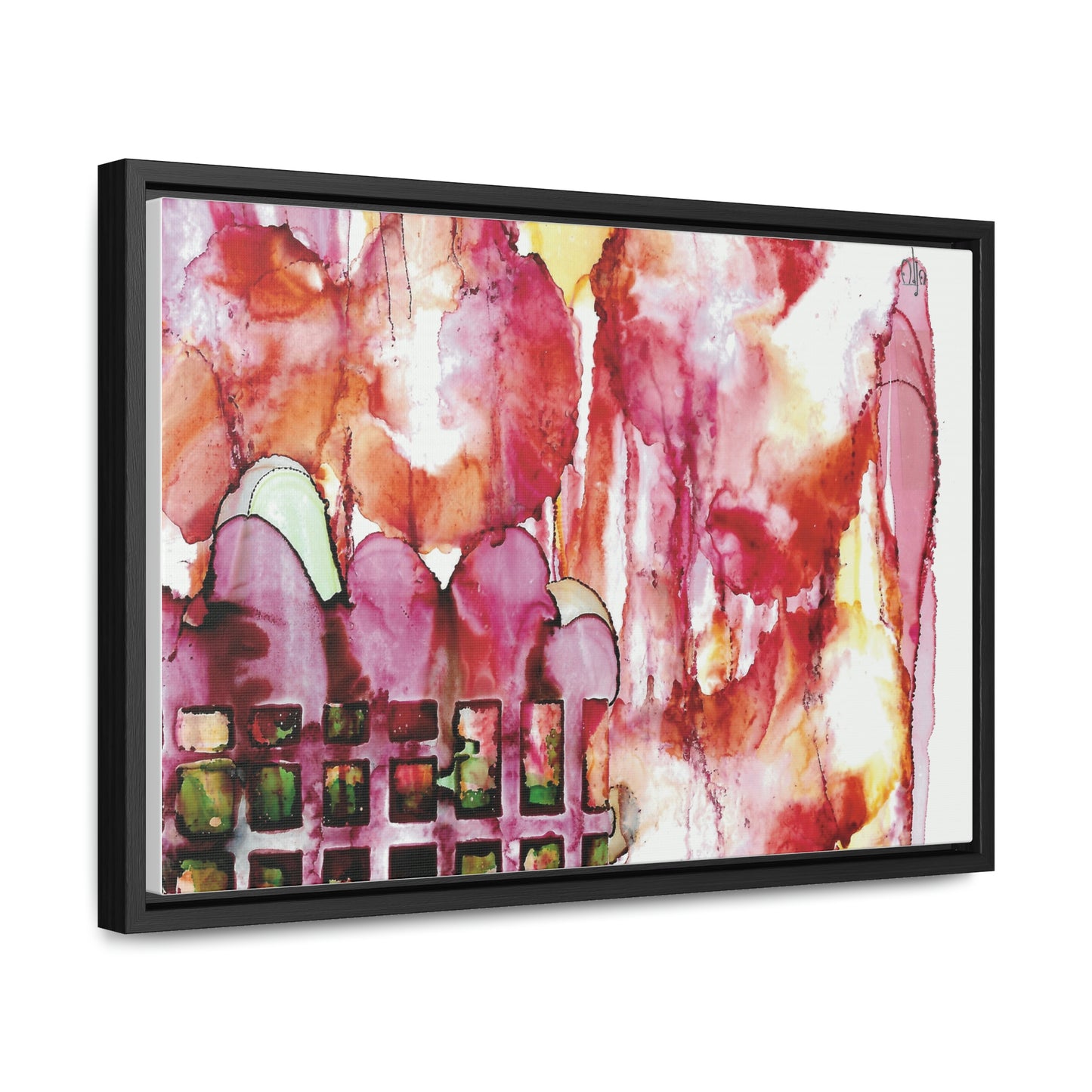 Off the Grid 13 Framed Canvas Print - Alja Design
