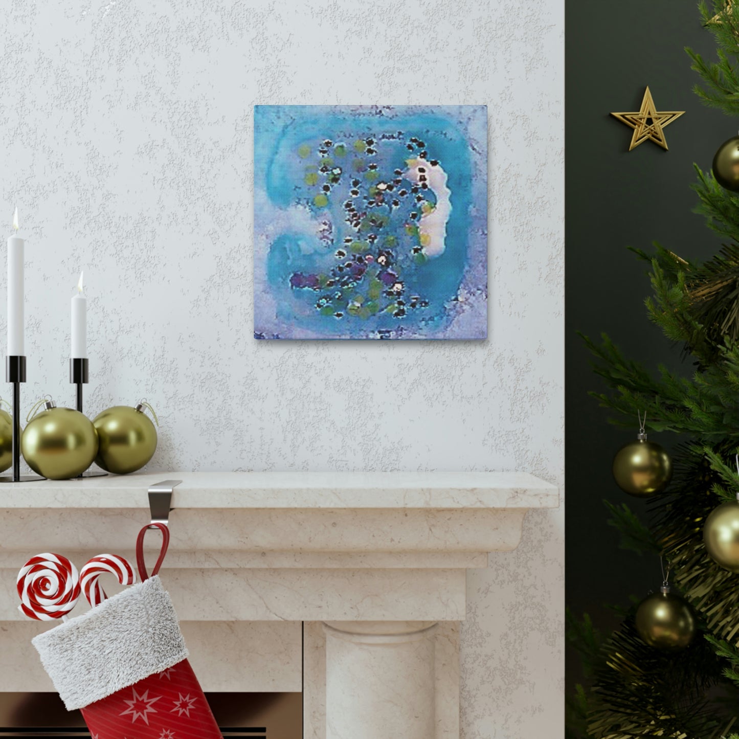 Fractal Blue 12 Canvas Print - Alja Design