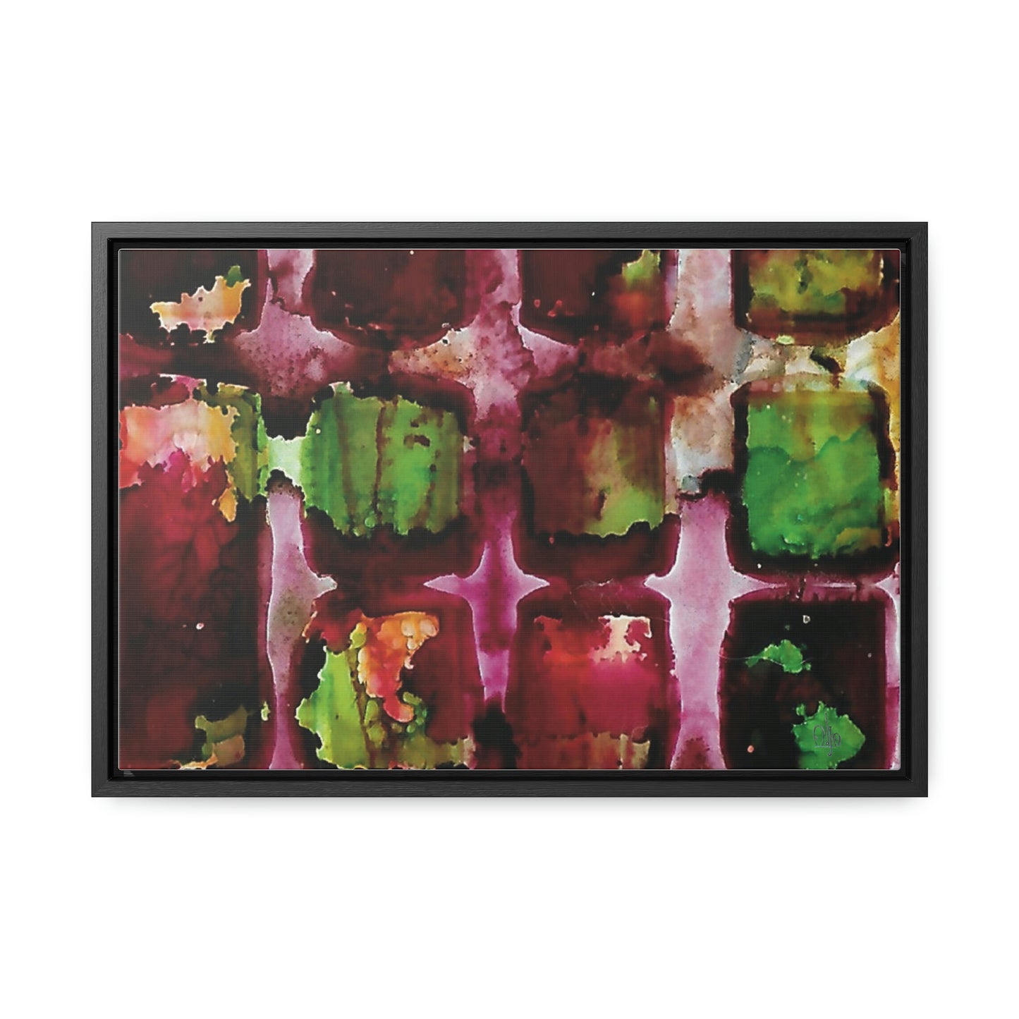 Off the Grid 8 Framed Canvas Print - Alja Design