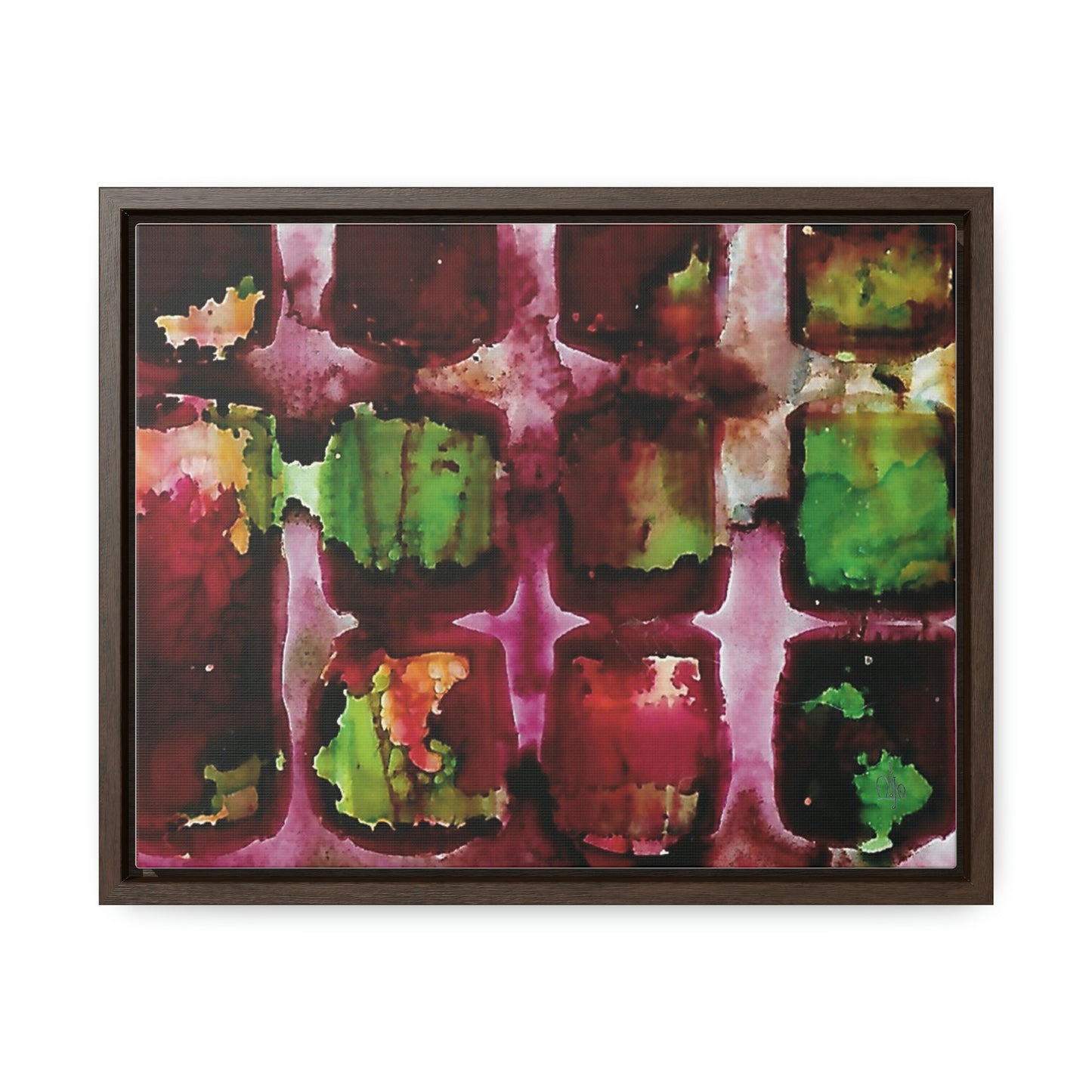 Off the Grid 8 Framed Canvas Print - Alja Design